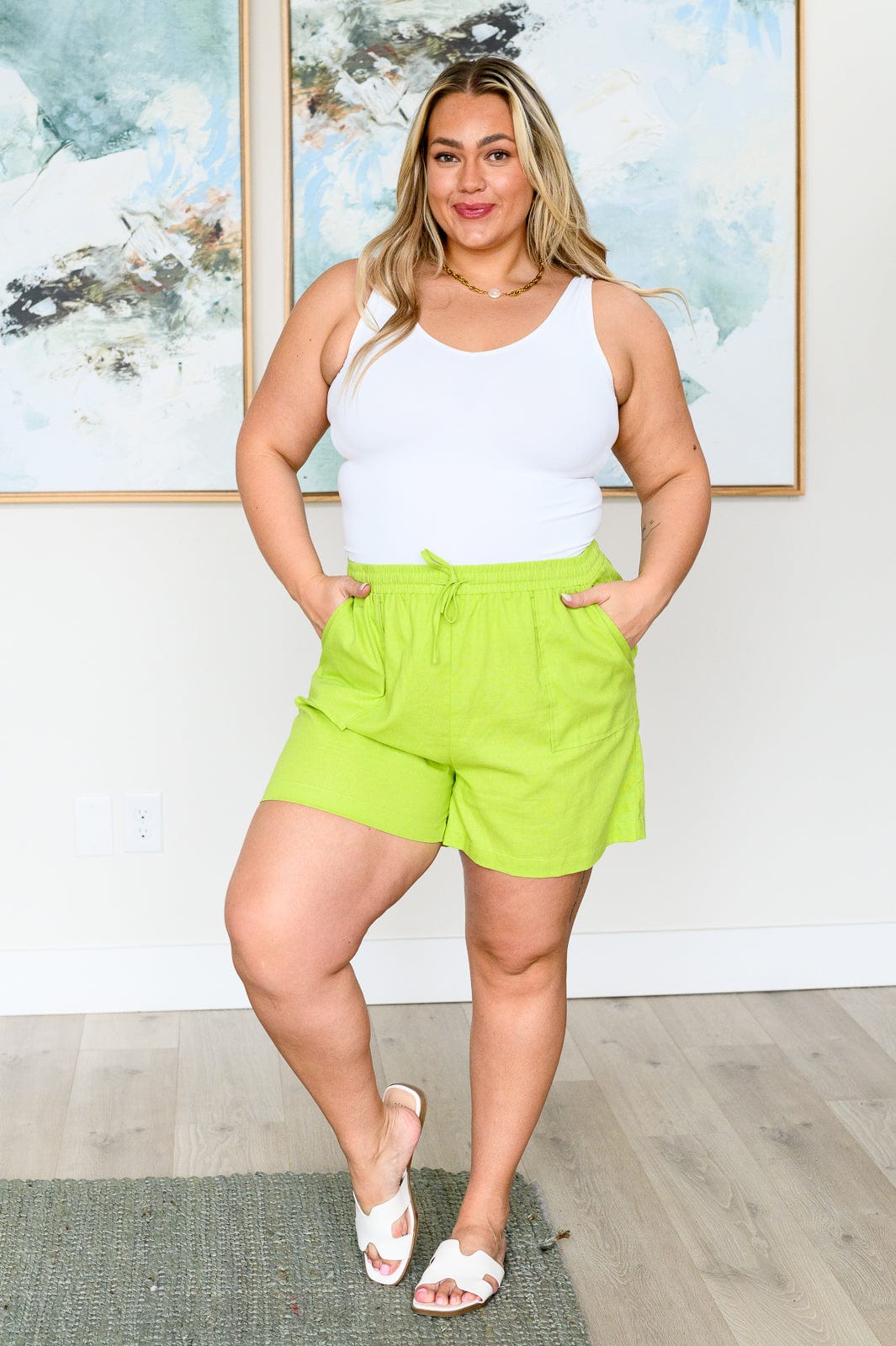 Ray of Sunshine Linen Shorts-Bottoms-Stay Foxy Boutique, Florissant, Missouri