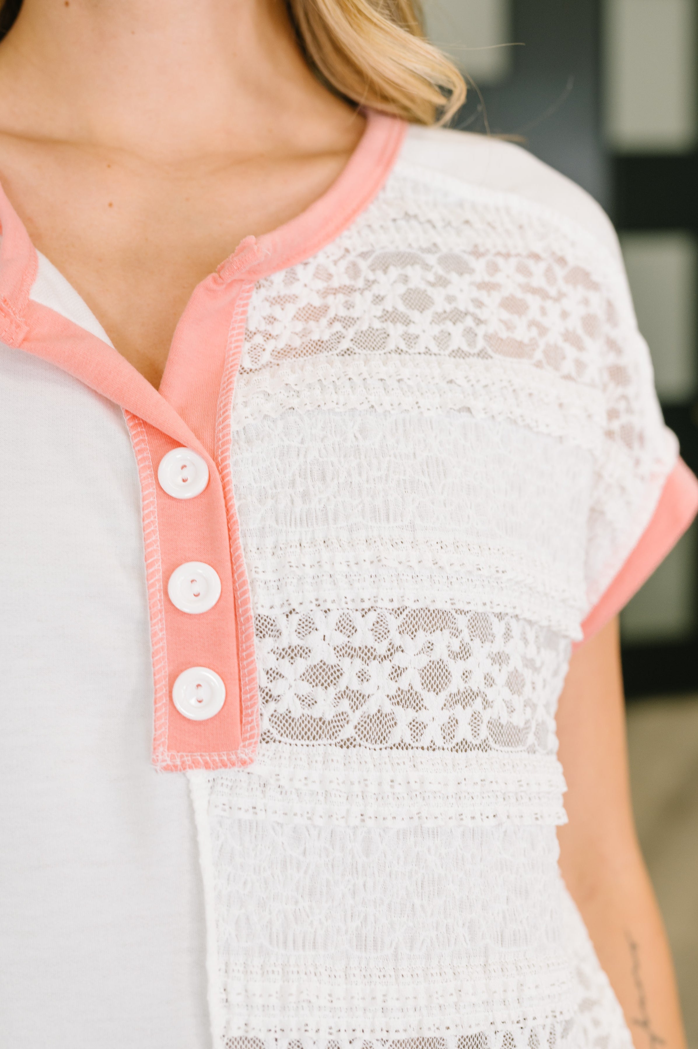 Right Thing to Say Textured Henley Top-Womens-Stay Foxy Boutique, Florissant, Missouri