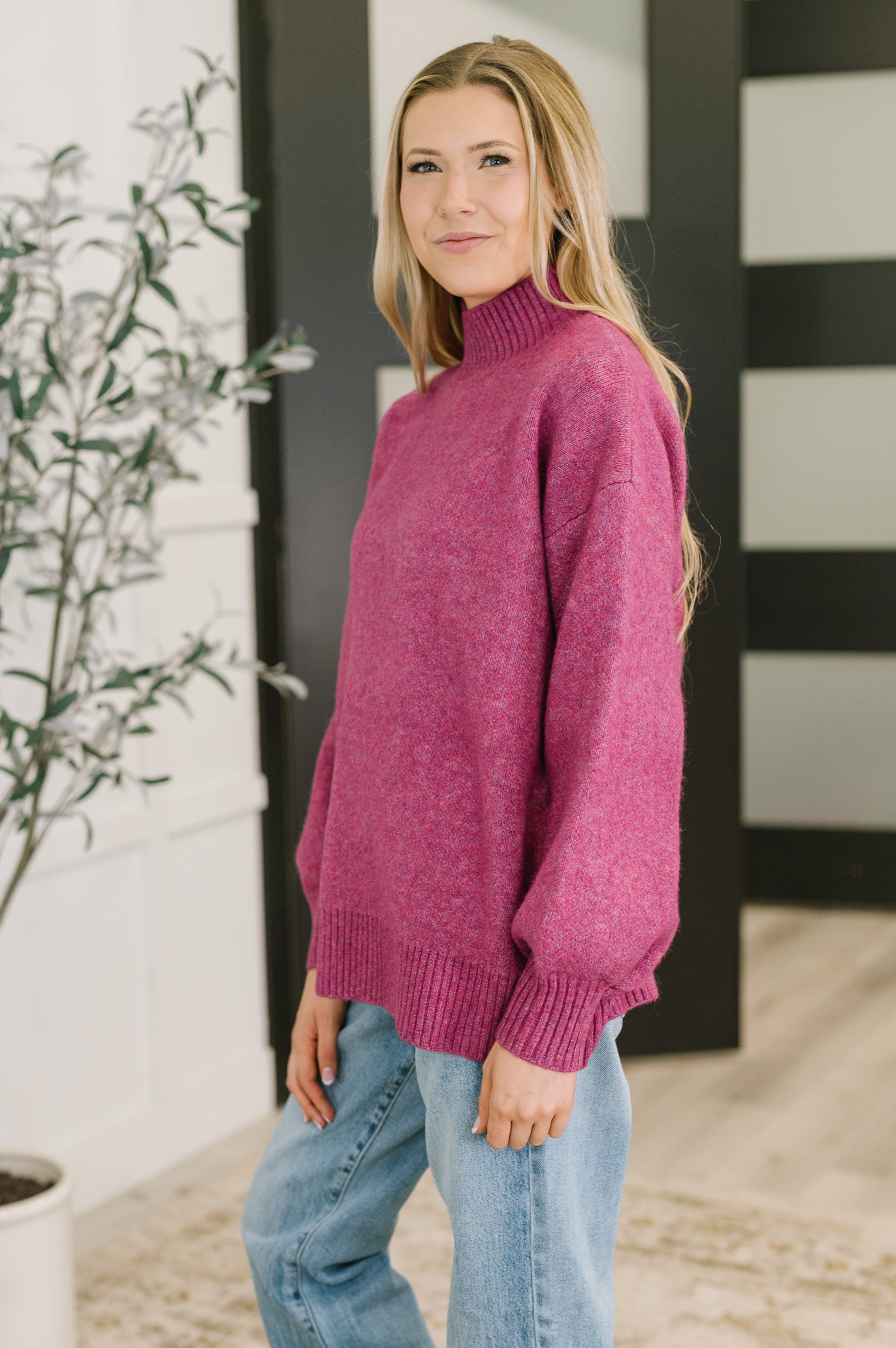 Right to the Core High Neck Pullover in Light Plum-Womens-Stay Foxy Boutique, Florissant, Missouri