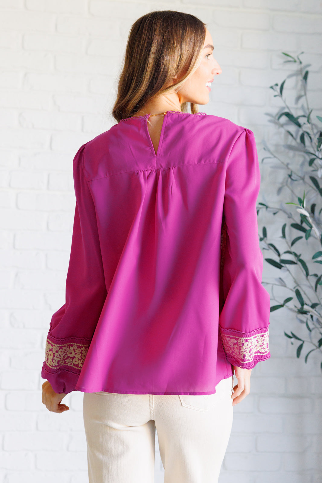 Rodeo Queen Embroidered Blouse-Blouses-Stay Foxy Boutique, Florissant, Missouri