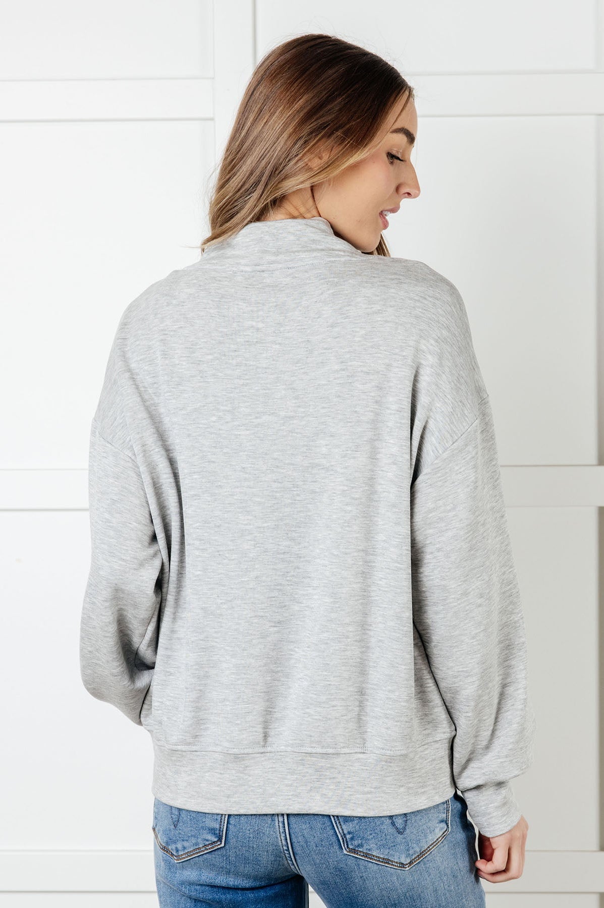 Rogue Runner Half Zip Jacket in Heather Grey-Layers-Stay Foxy Boutique, Florissant, Missouri