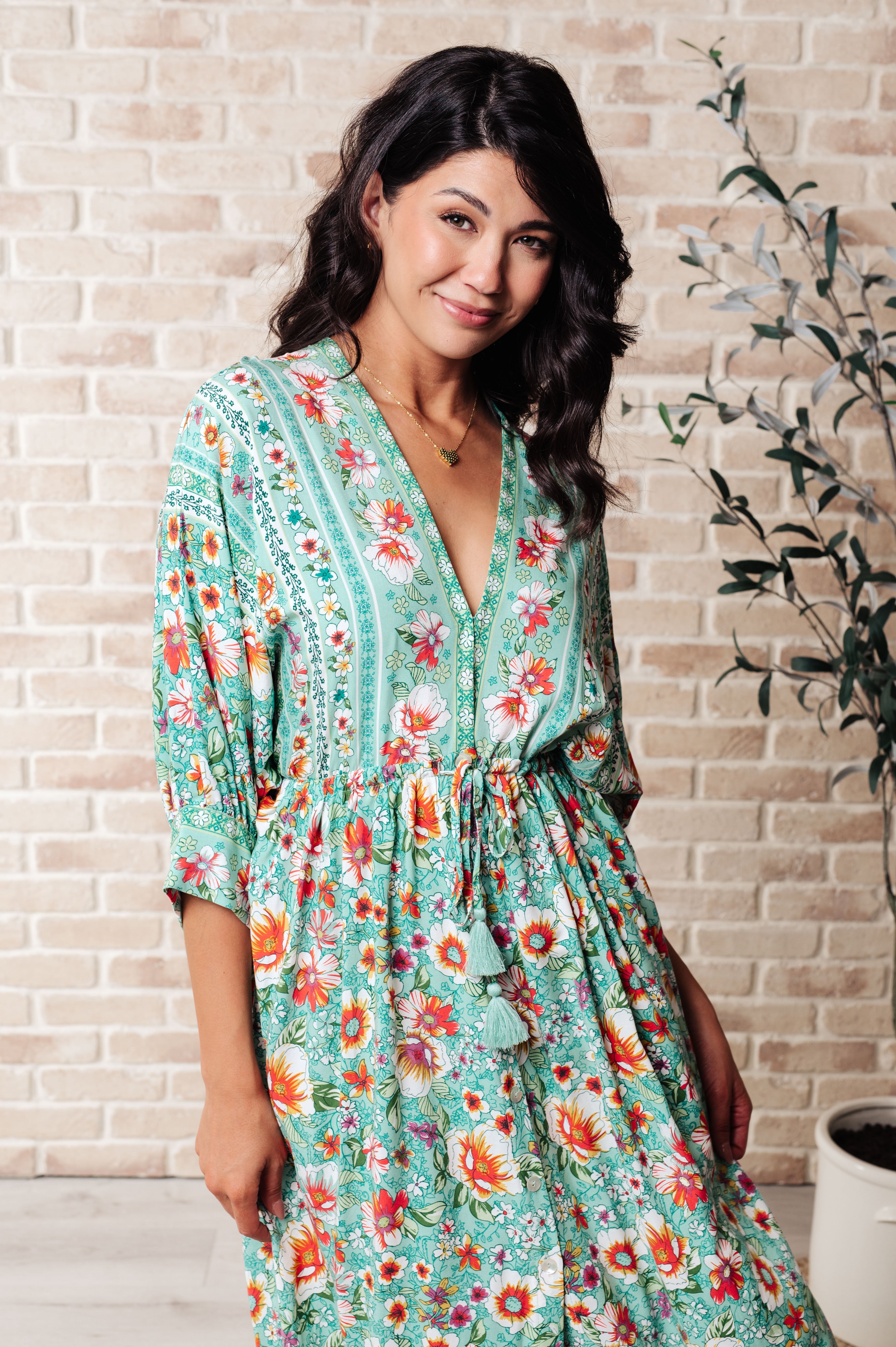 Rollin' Down the Windows V-Neck Dress-Dresses-Stay Foxy Boutique, Florissant, Missouri
