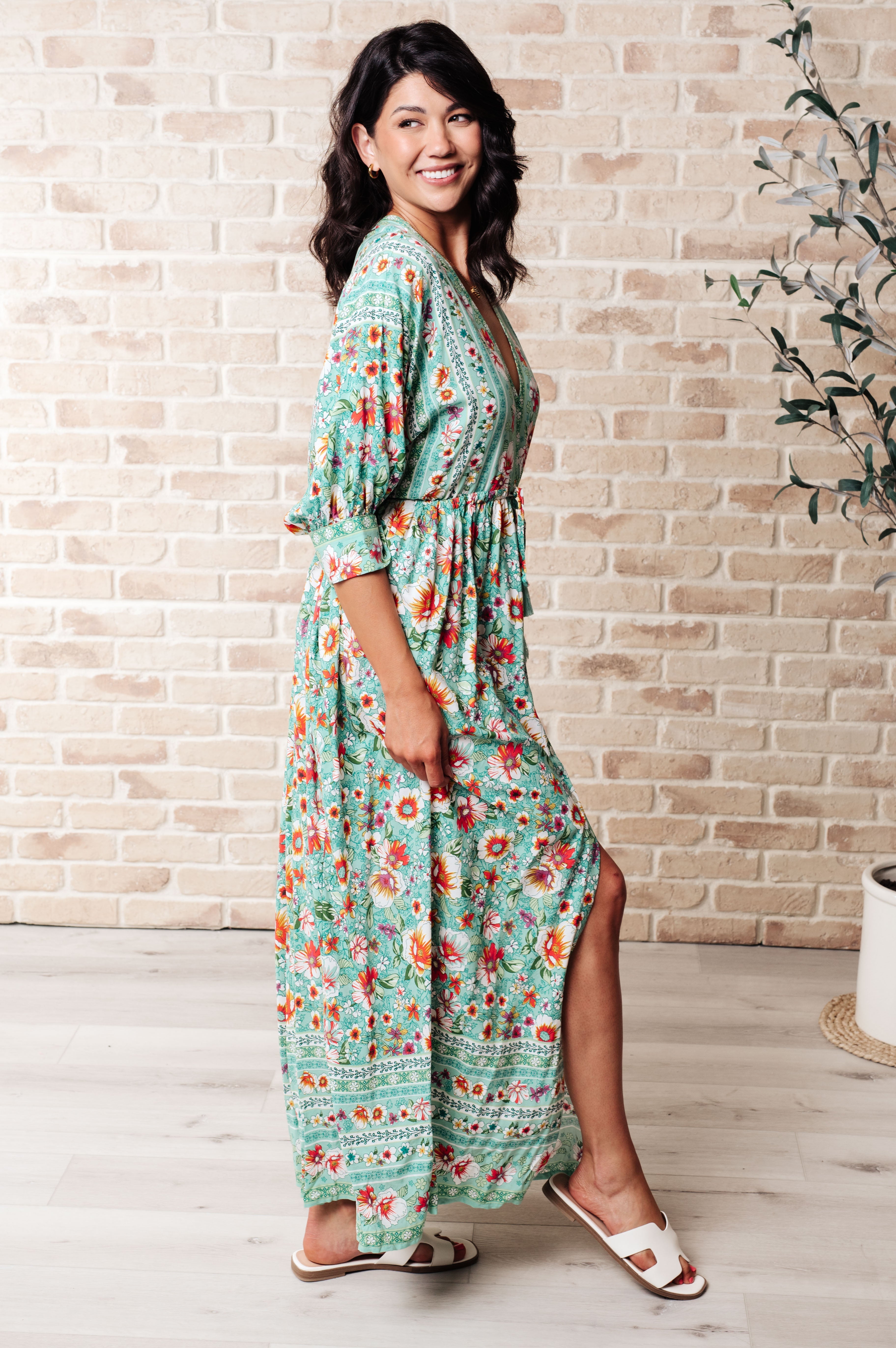 Rollin' Down the Windows V-Neck Dress-Dresses-Stay Foxy Boutique, Florissant, Missouri
