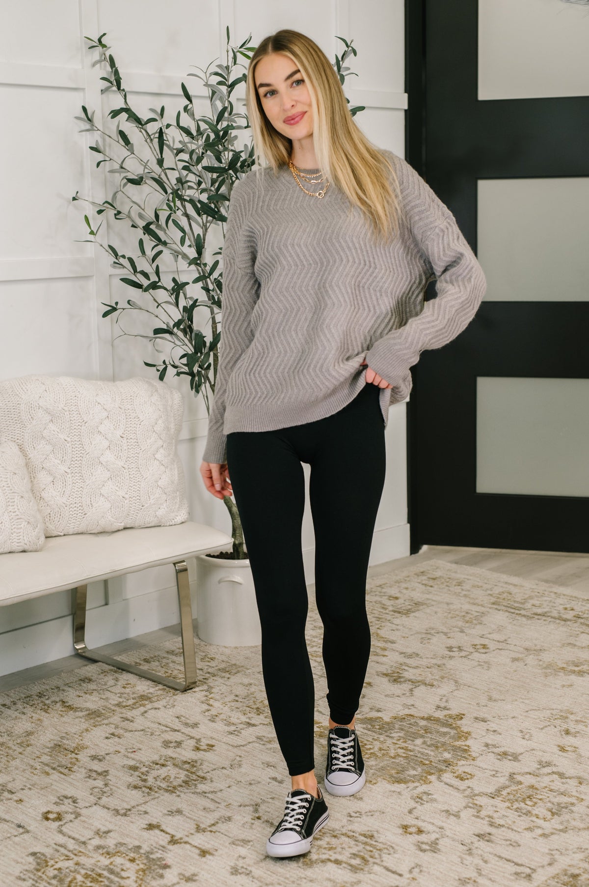 Rush of Joy Textured Long Sleeve Top-Womens-Stay Foxy Boutique, Florissant, Missouri