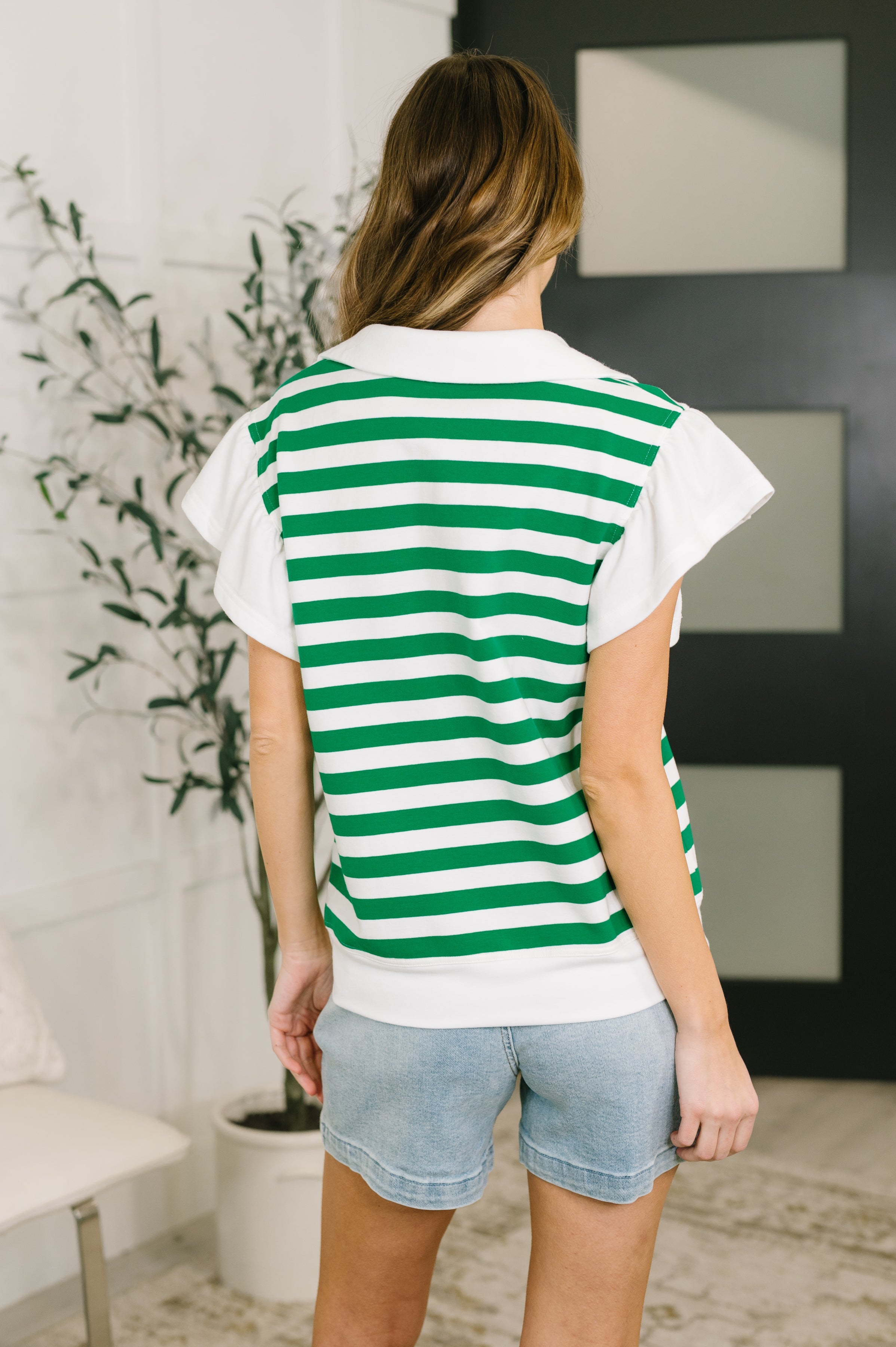 Same Page Flutter Sleeve Top-Womens-Stay Foxy Boutique, Florissant, Missouri