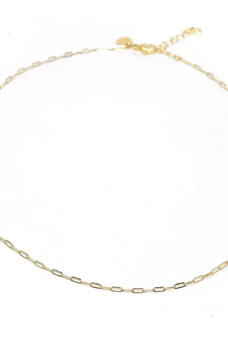PREORDER: Mini Paperclip Chain Necklace in Gold-Womens-Stay Foxy Boutique, Florissant, Missouri