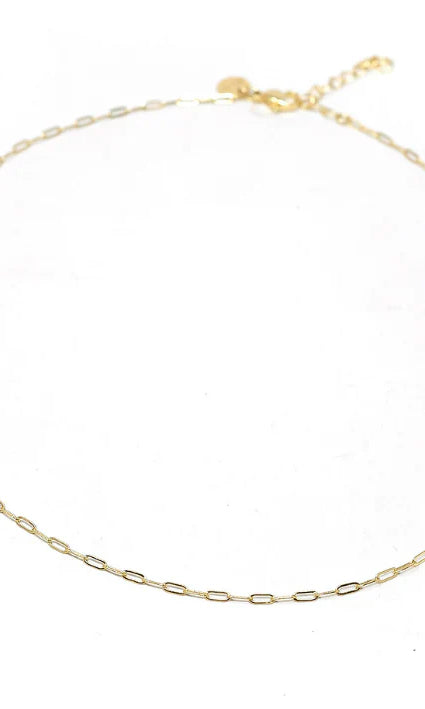 PREORDER: Mini Paperclip Chain Necklace in Gold-Womens-Stay Foxy Boutique, Florissant, Missouri