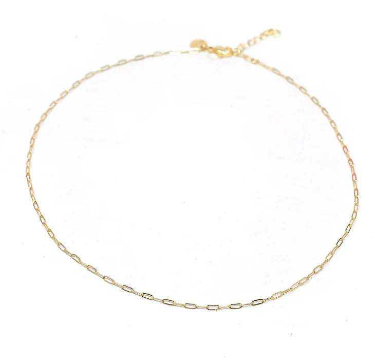 PREORDER: Mini Paperclip Chain Necklace in Gold-Womens-Stay Foxy Boutique, Florissant, Missouri