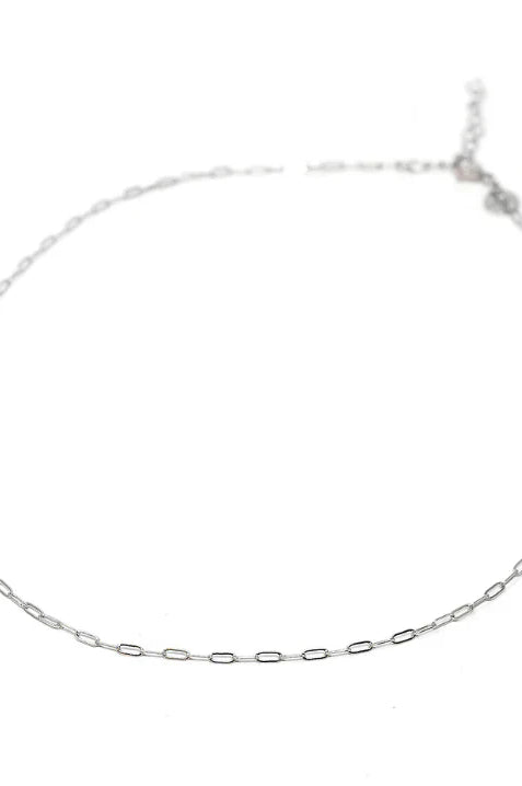 PREORDER: Mini Paperclip Chain Necklace in Silver-Womens-Stay Foxy Boutique, Florissant, Missouri