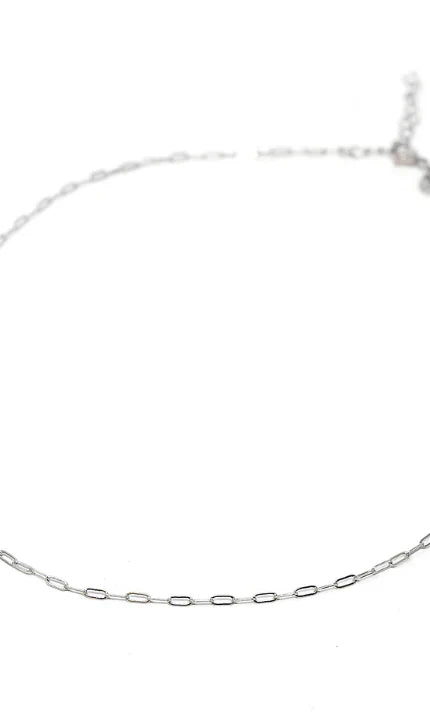 PREORDER: Mini Paperclip Chain Necklace in Silver-Womens-Stay Foxy Boutique, Florissant, Missouri