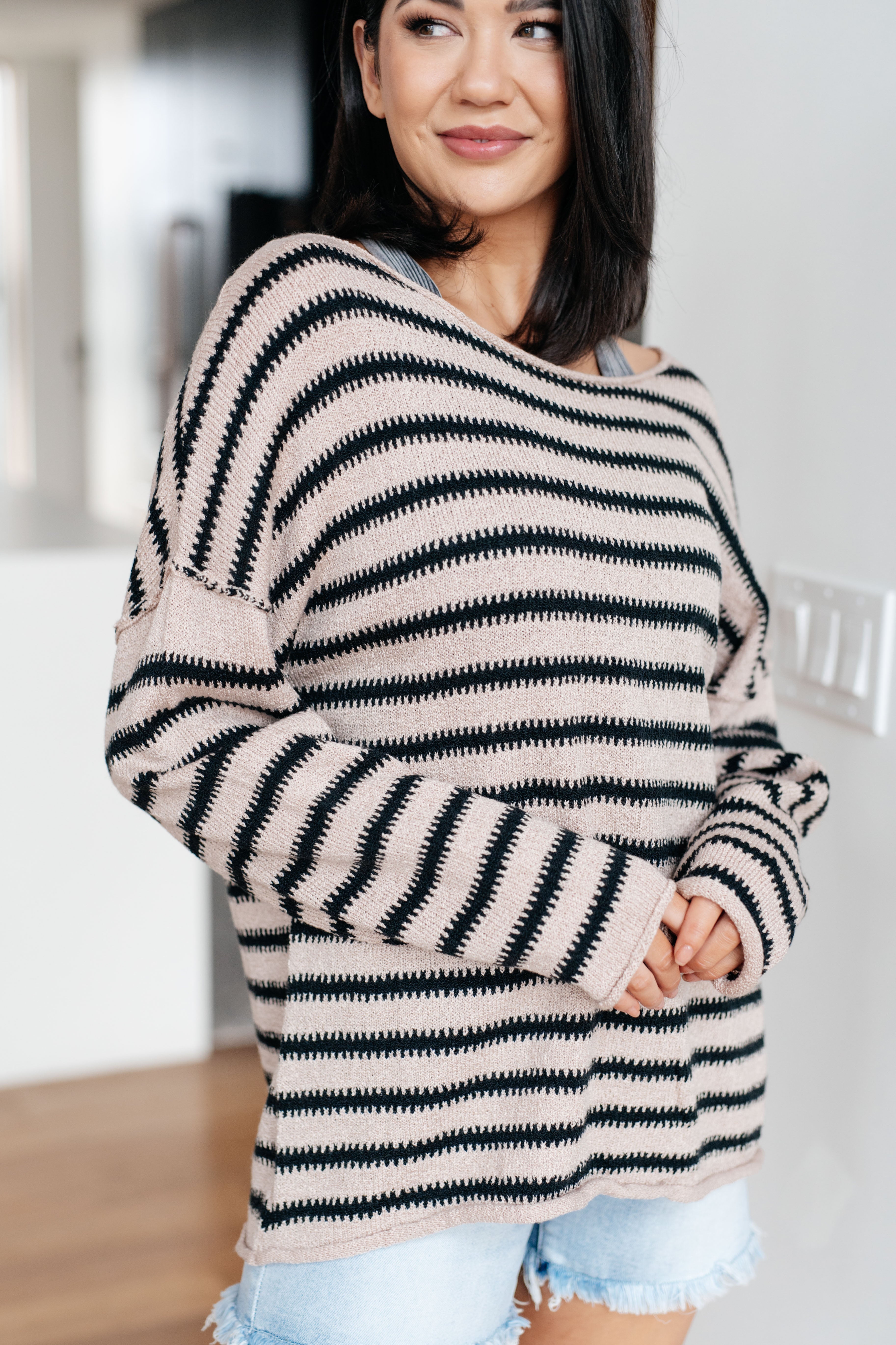 Self Assured Striped Sweater-Tops-Stay Foxy Boutique, Florissant, Missouri