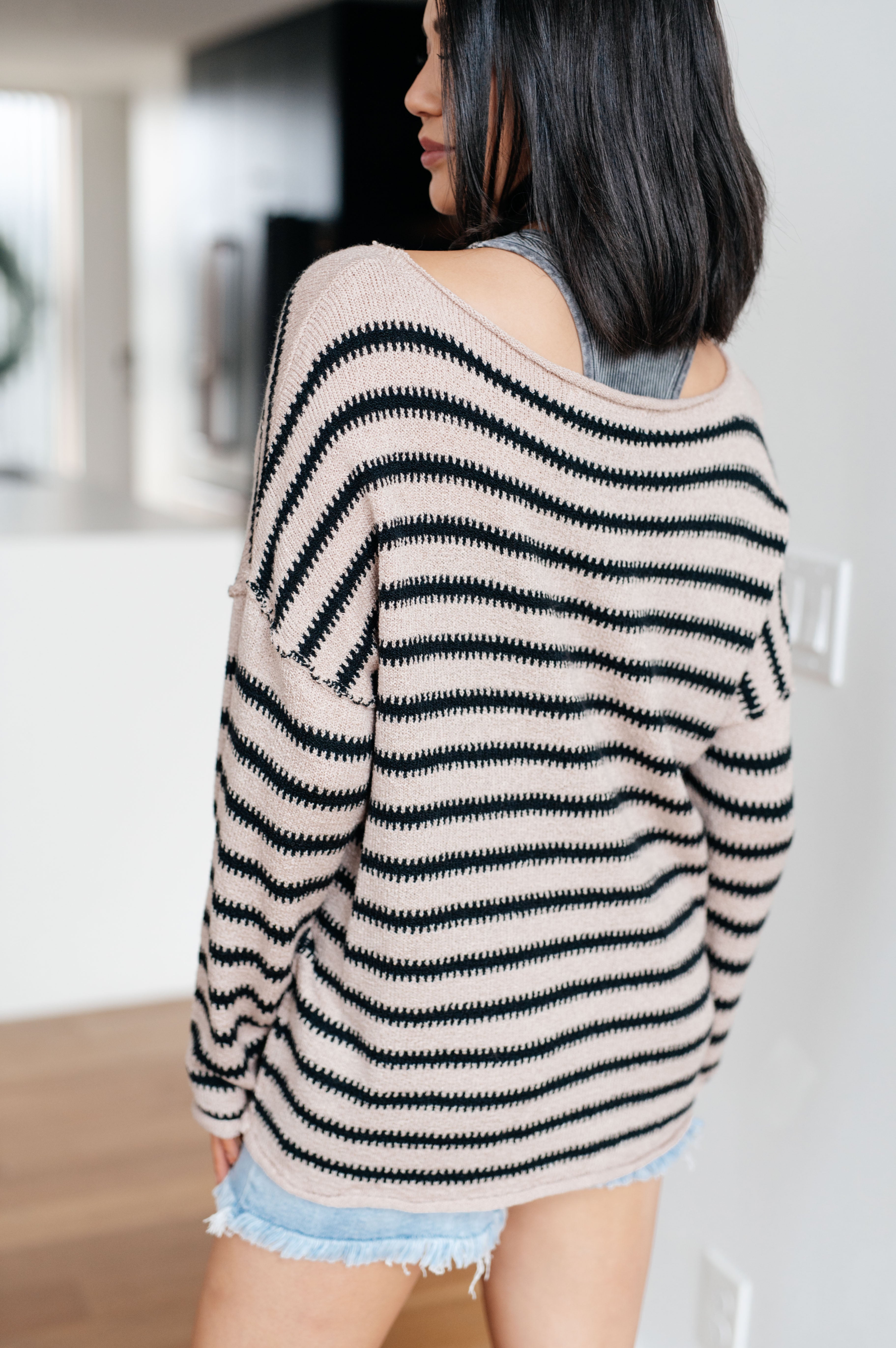 Self Assured Striped Sweater-Tops-Stay Foxy Boutique, Florissant, Missouri