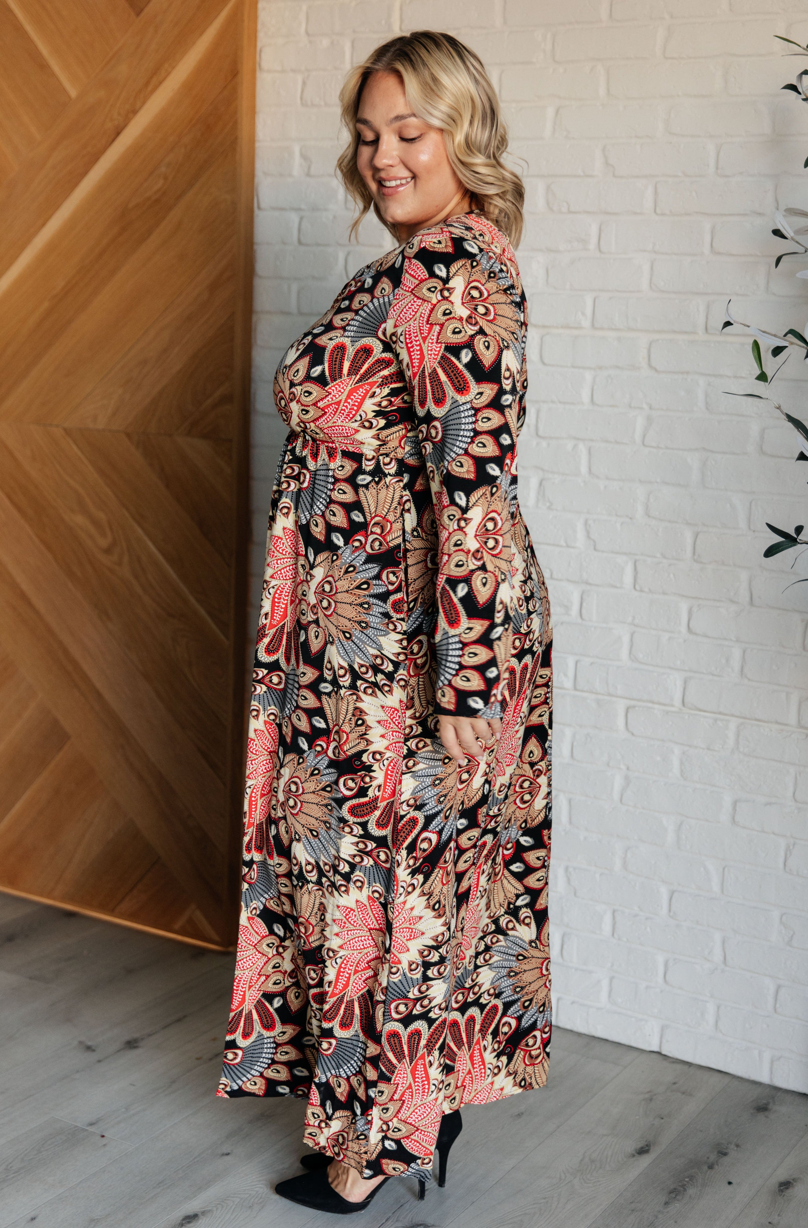 Send it Over Faux Wrap Maxi Dress-Dresses-Stay Foxy Boutique, Florissant, Missouri
