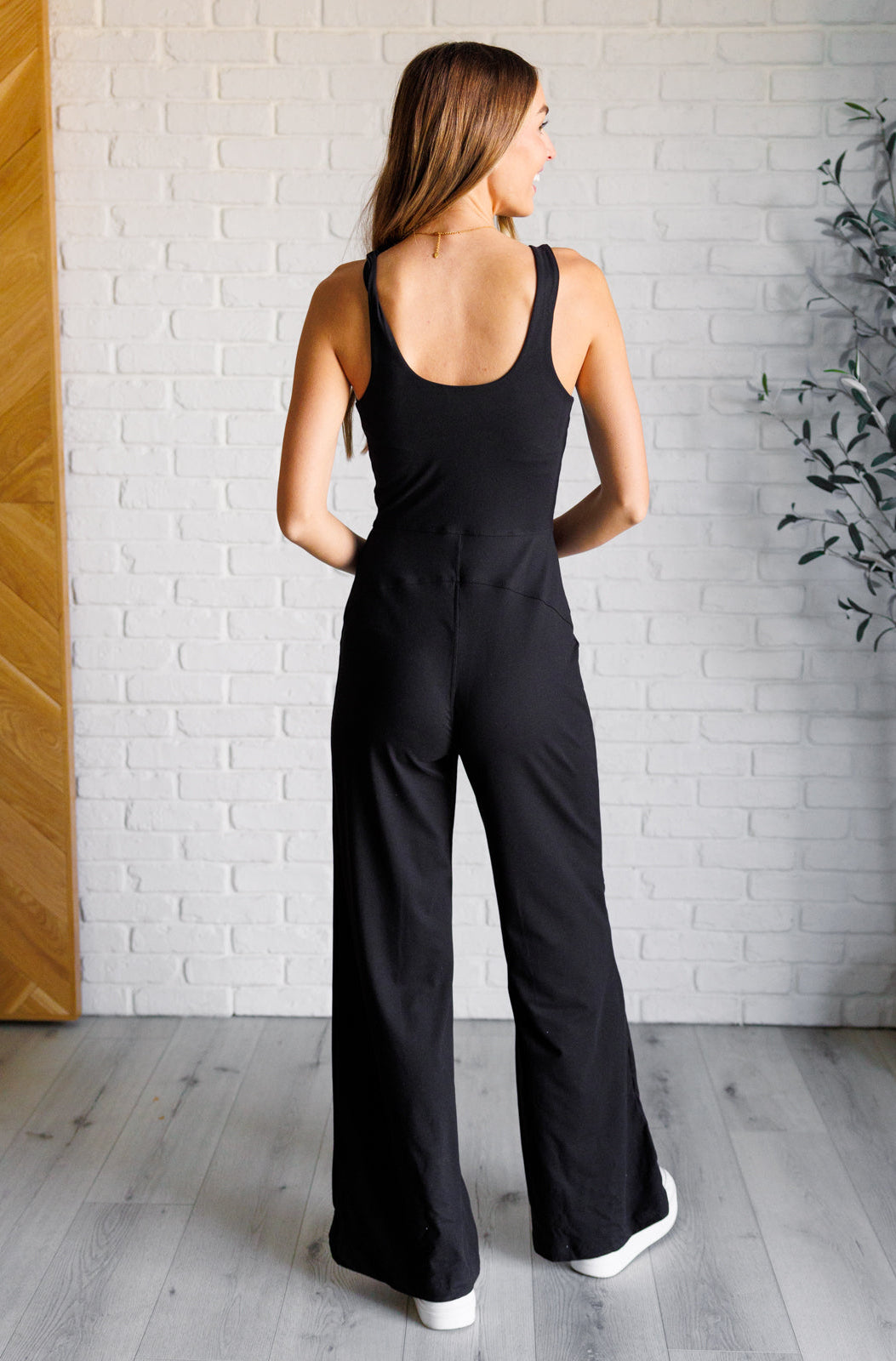 Shavasana Everyday Wide Leg Jumpsuit in Black-Jumpsuits & Rompers-Stay Foxy Boutique, Florissant, Missouri