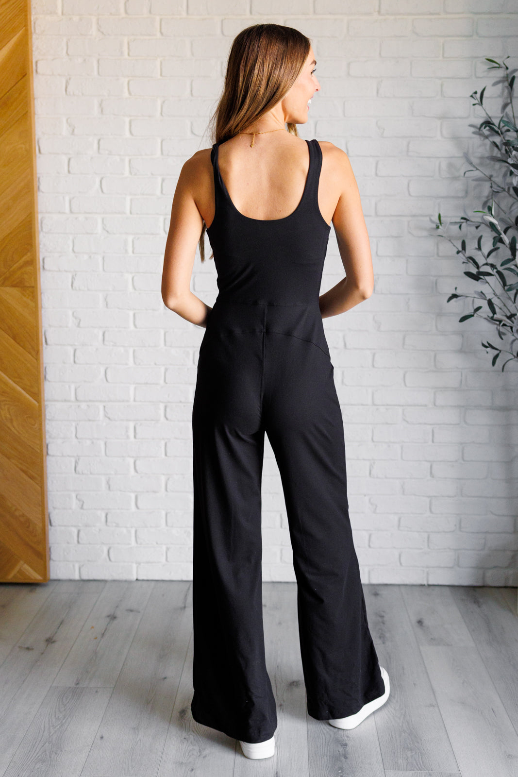 Shavasana Everyday Wide Leg Jumpsuit in Black-Jumpsuits & Rompers-Stay Foxy Boutique, Florissant, Missouri