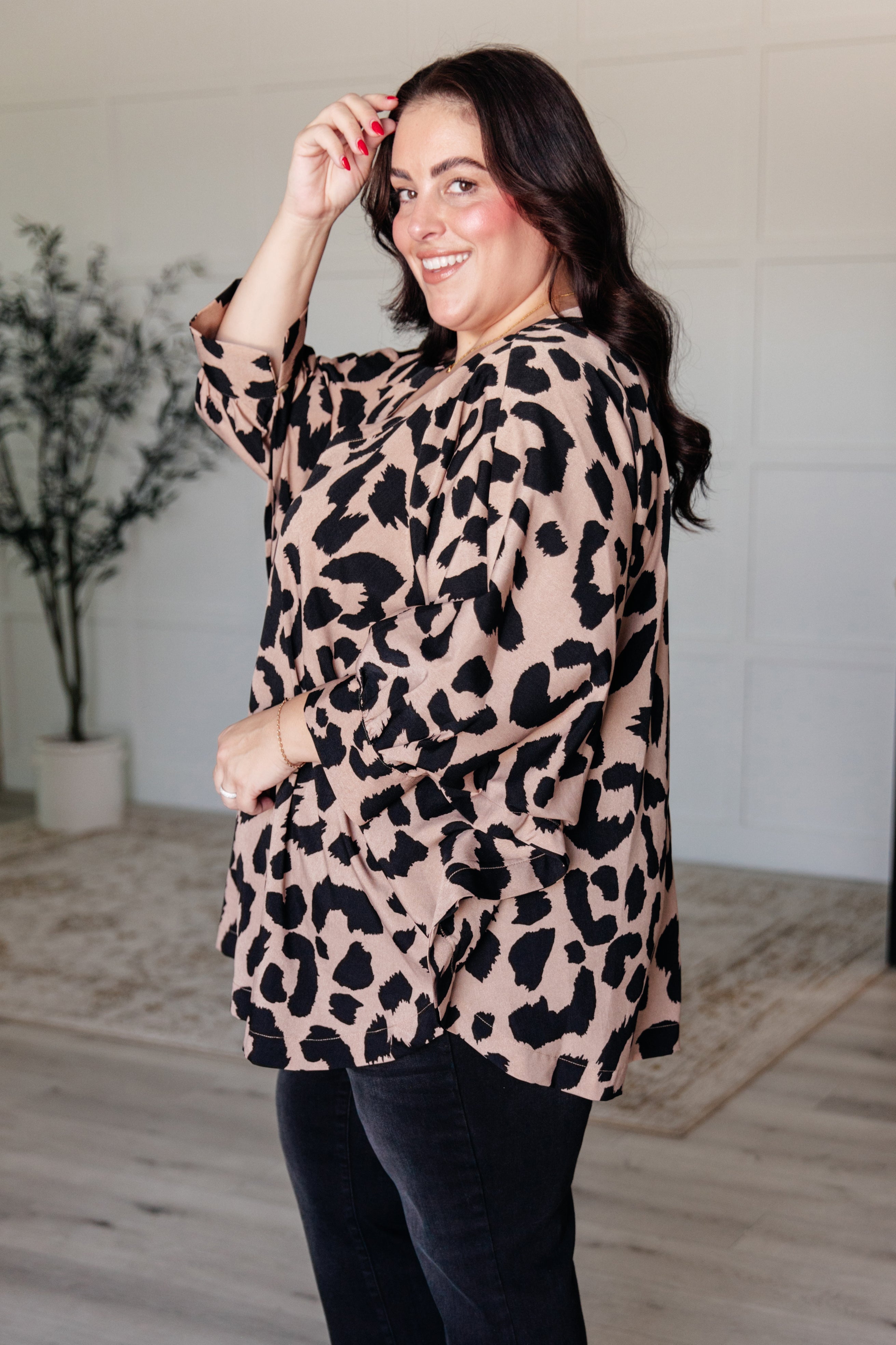 She's Got Eyes of Gold Batwing Blouse-Tops-Stay Foxy Boutique, Florissant, Missouri