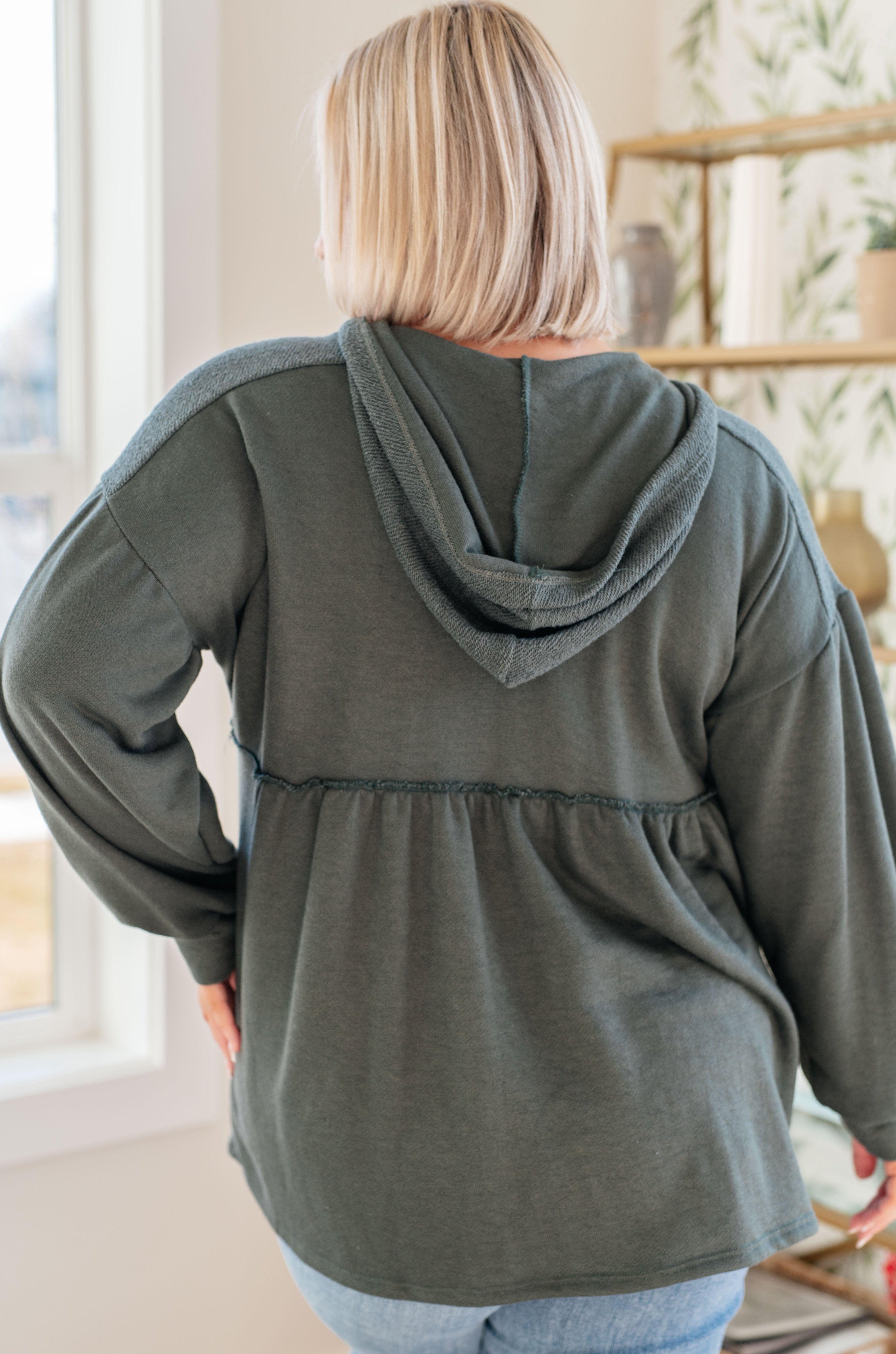 She's Not Wrong Hooded V-Neck Pullover-Tops-Stay Foxy Boutique, Florissant, Missouri