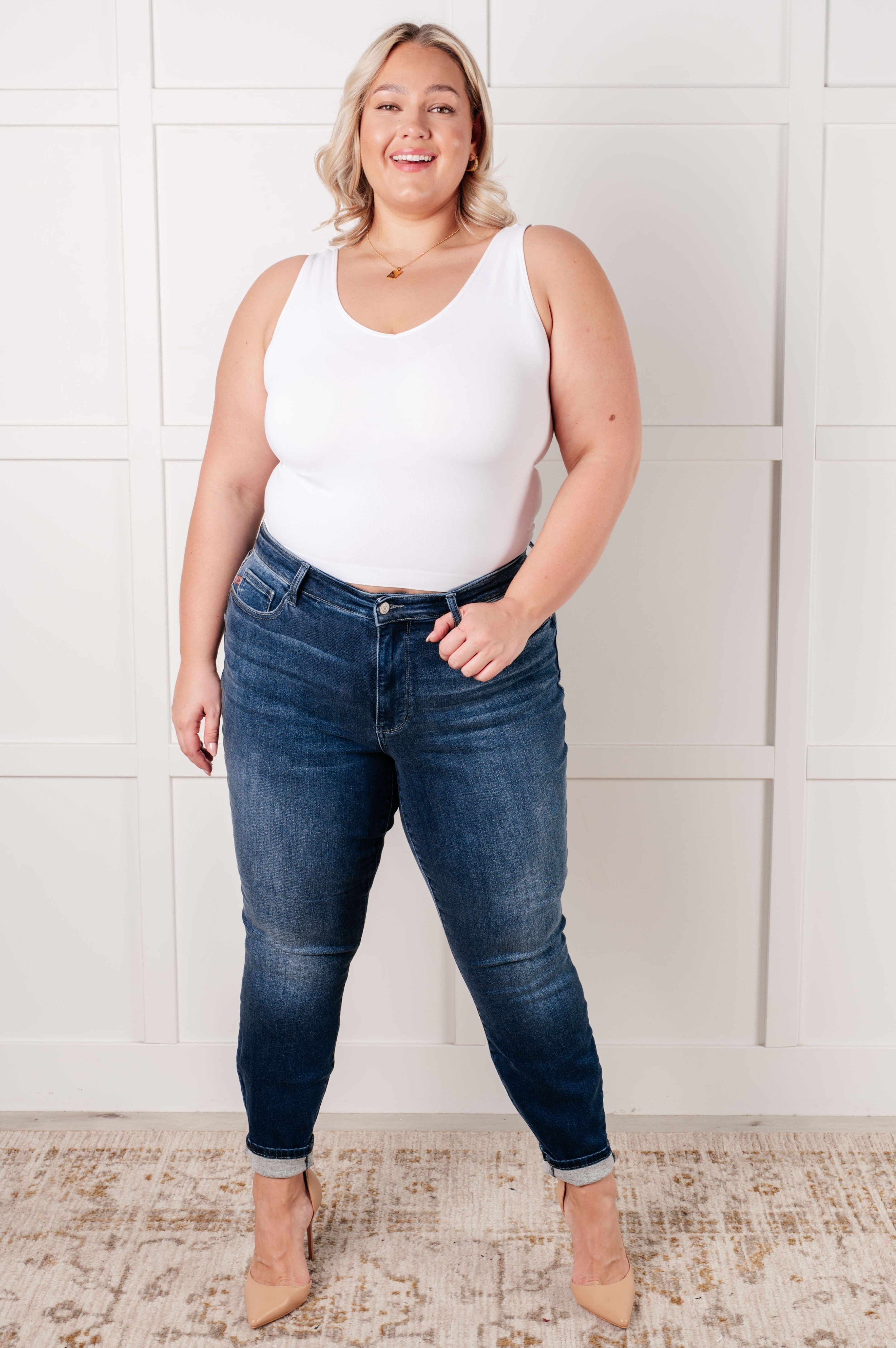 Skylar Mid Rise Thermal Vintage Skinny Jean-Womens-Stay Foxy Boutique, Florissant, Missouri