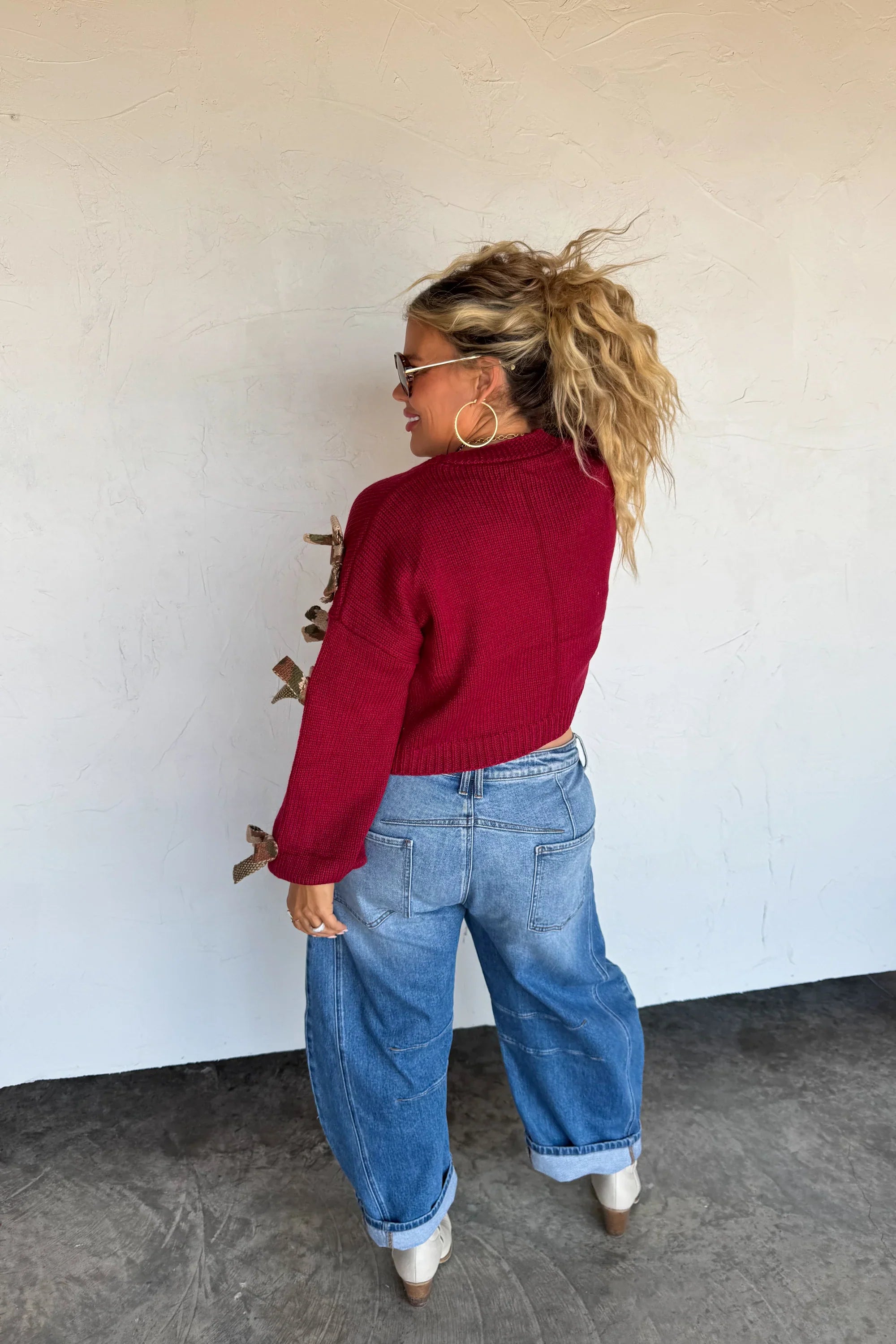PREORDER: Sloane Bow Knit Cardigan-Womens-Stay Foxy Boutique, Florissant, Missouri