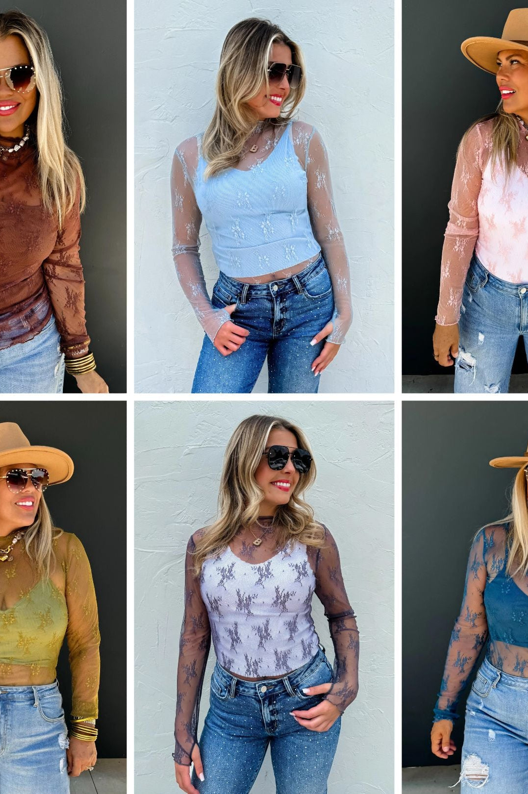 PREORDER: Roxy Lace Top in Six Colors-Womens-Stay Foxy Boutique, Florissant, Missouri