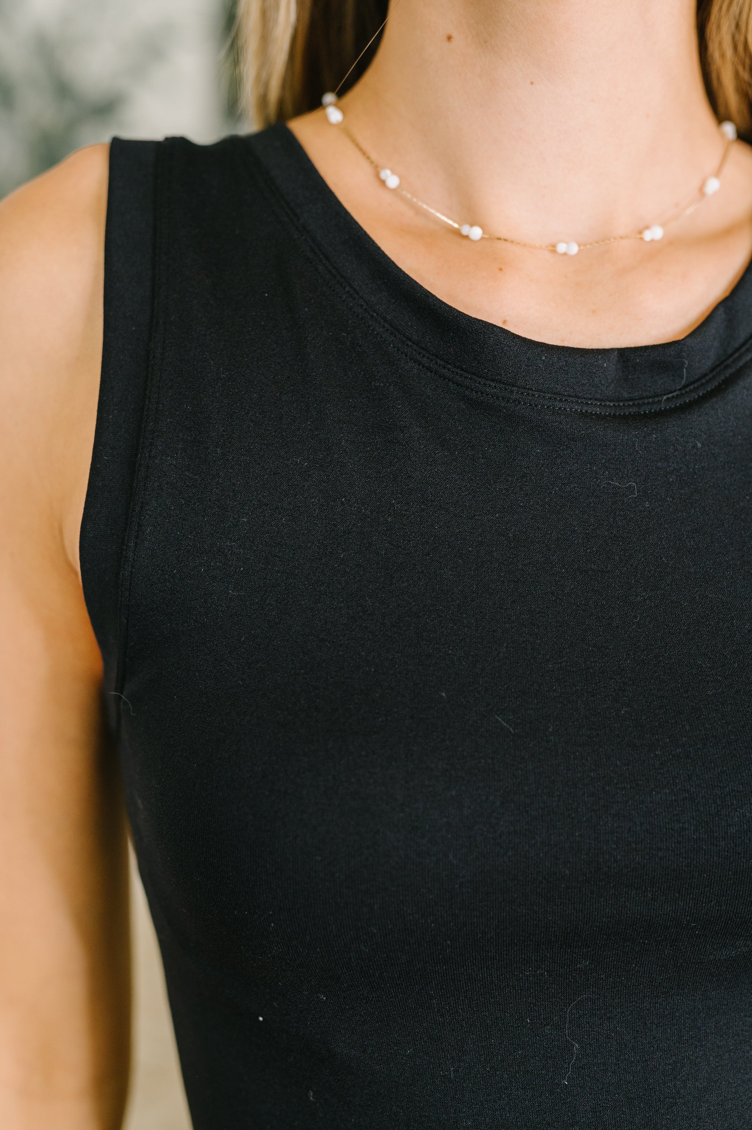 Start of Everything Round Neck Tank in Black-Womens-Stay Foxy Boutique, Florissant, Missouri