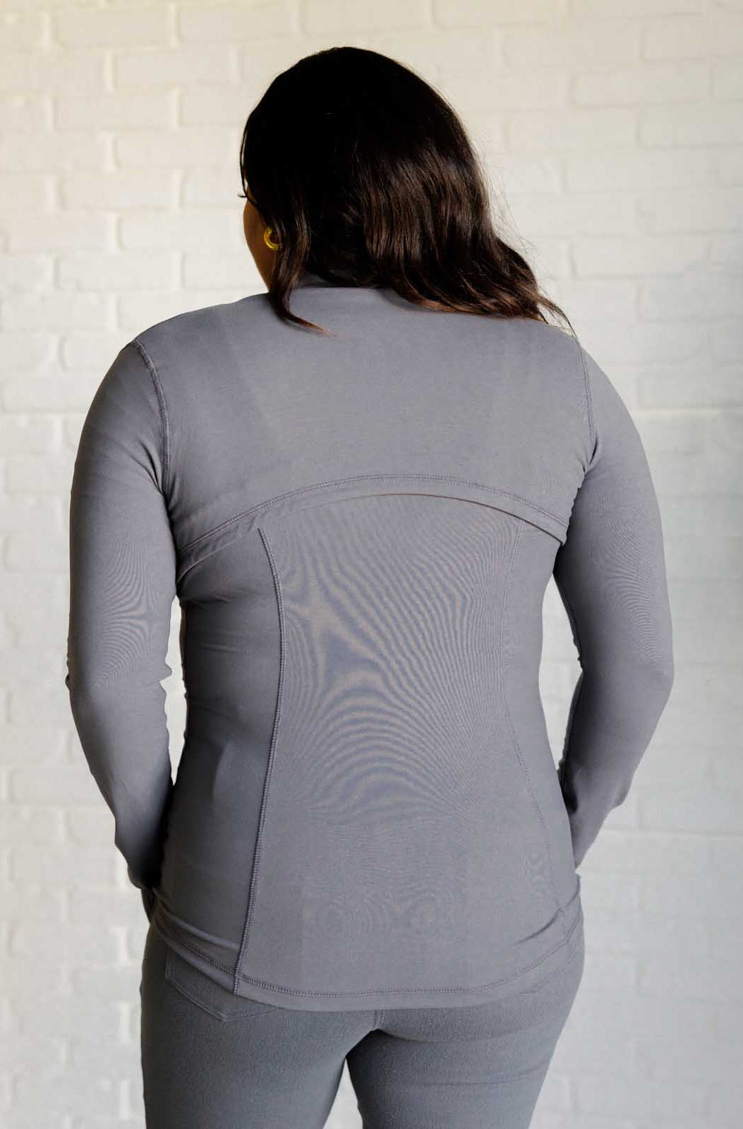 Staying Swift Activewear Jacket in Titanium-Athleisure-Stay Foxy Boutique, Florissant, Missouri