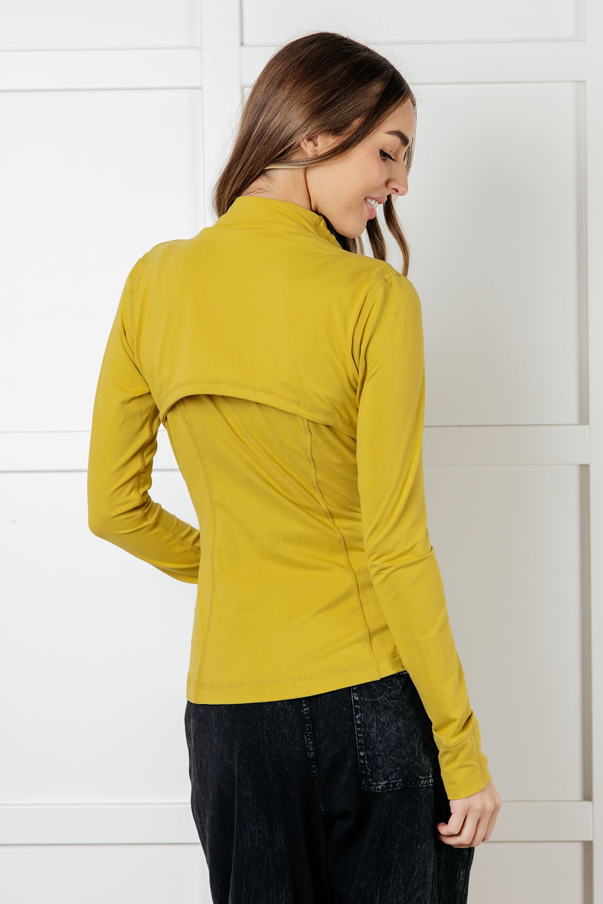 Staying Swift Activewear Jacket in Yellow Pear-Layers-Stay Foxy Boutique, Florissant, Missouri