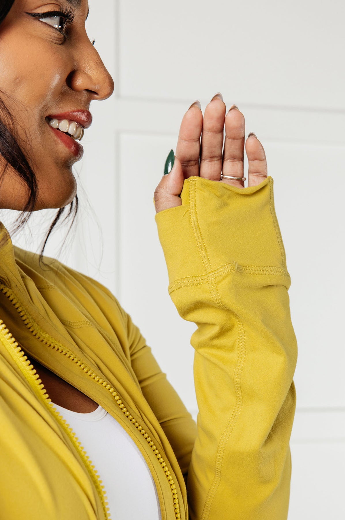 Staying Swift Activewear Jacket in Yellow Pear-Layers-Stay Foxy Boutique, Florissant, Missouri