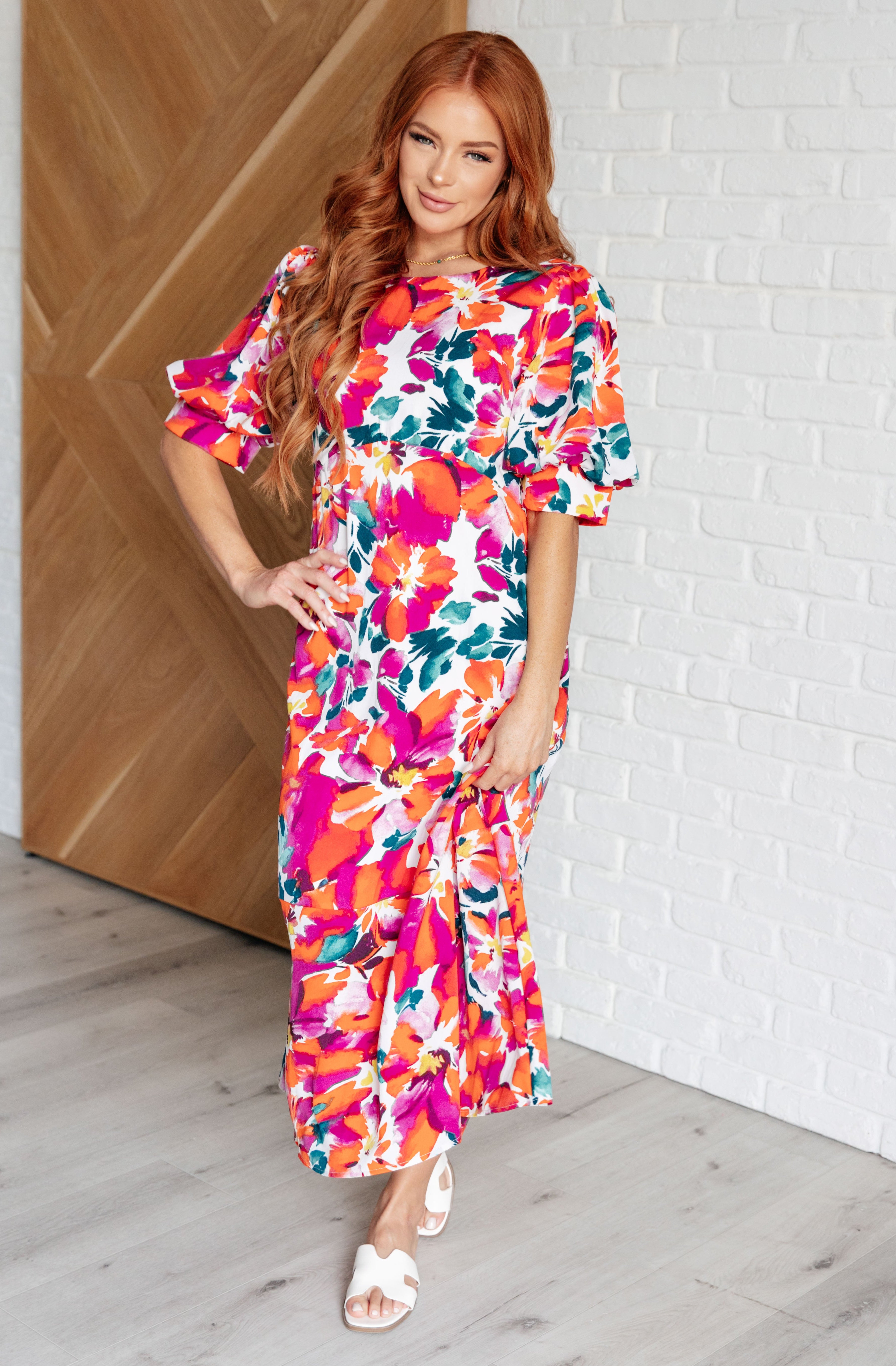 Stroll in the Park Floral Dress-Dresses-Stay Foxy Boutique, Florissant, Missouri