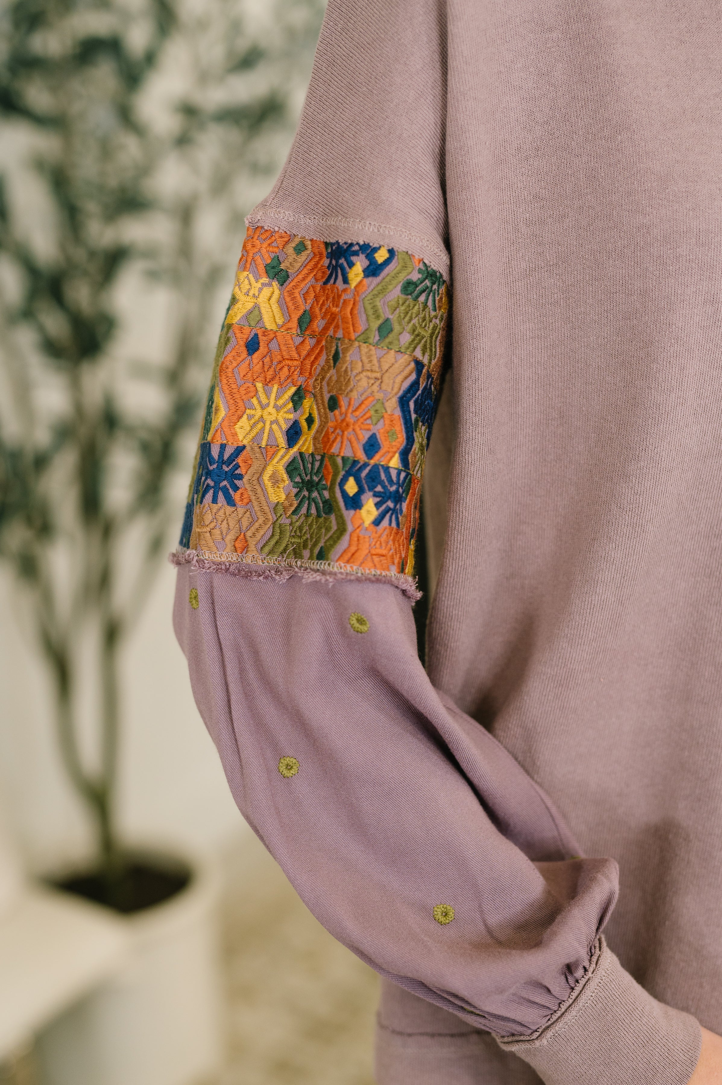 Subtle Breeze Floral Patchwork Pullover-Womens-Stay Foxy Boutique, Florissant, Missouri