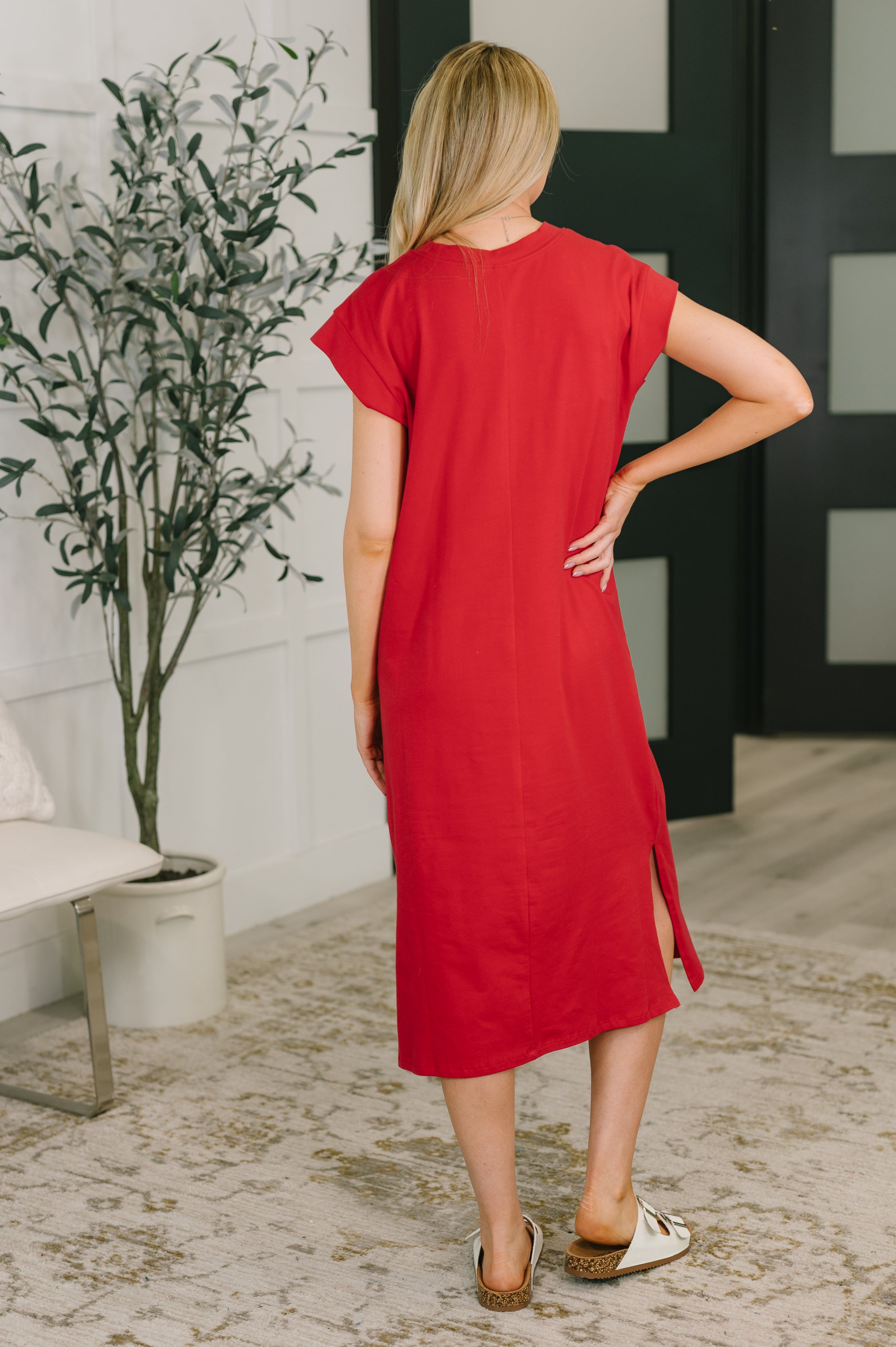 Sweet Like That Casual Dress in Ruby-Womens-Stay Foxy Boutique, Florissant, Missouri