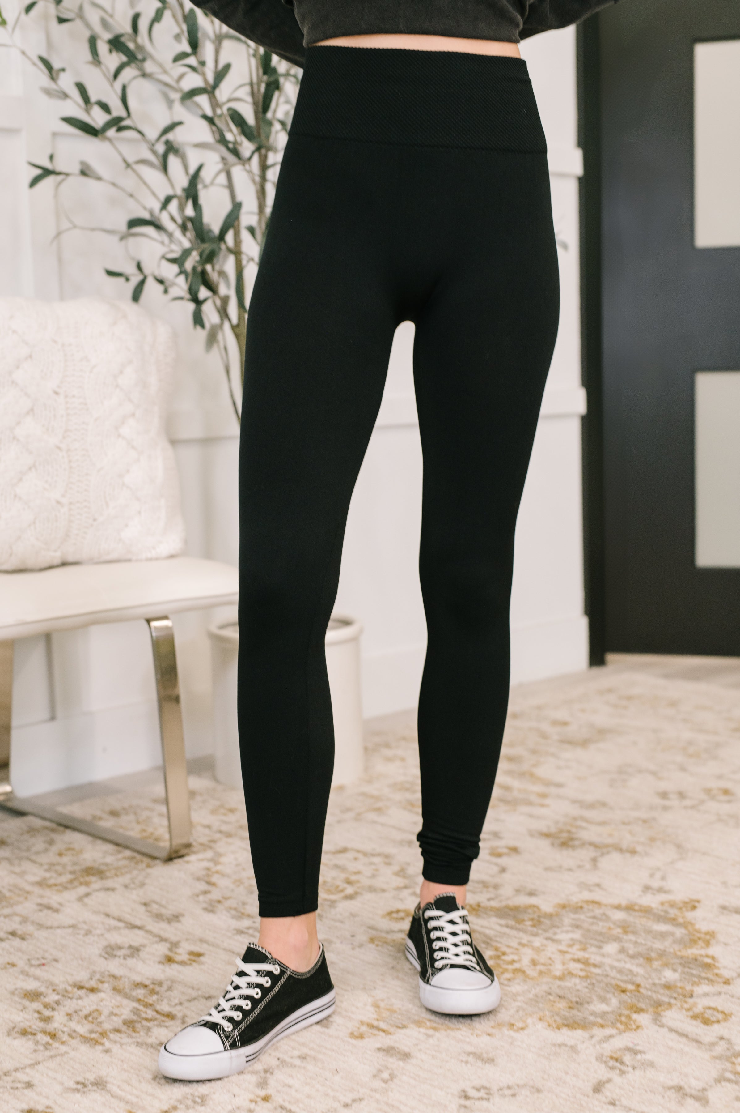 Sweet Steppin' High Waist Leggings in Black-Womens-Stay Foxy Boutique, Florissant, Missouri