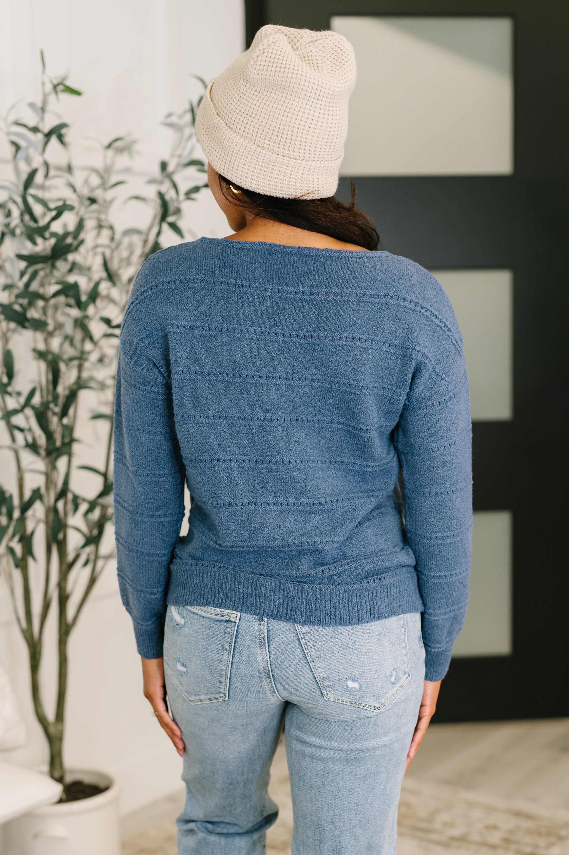 Take My Time Boatneck Textured Long Sleeve-Womens-Stay Foxy Boutique, Florissant, Missouri