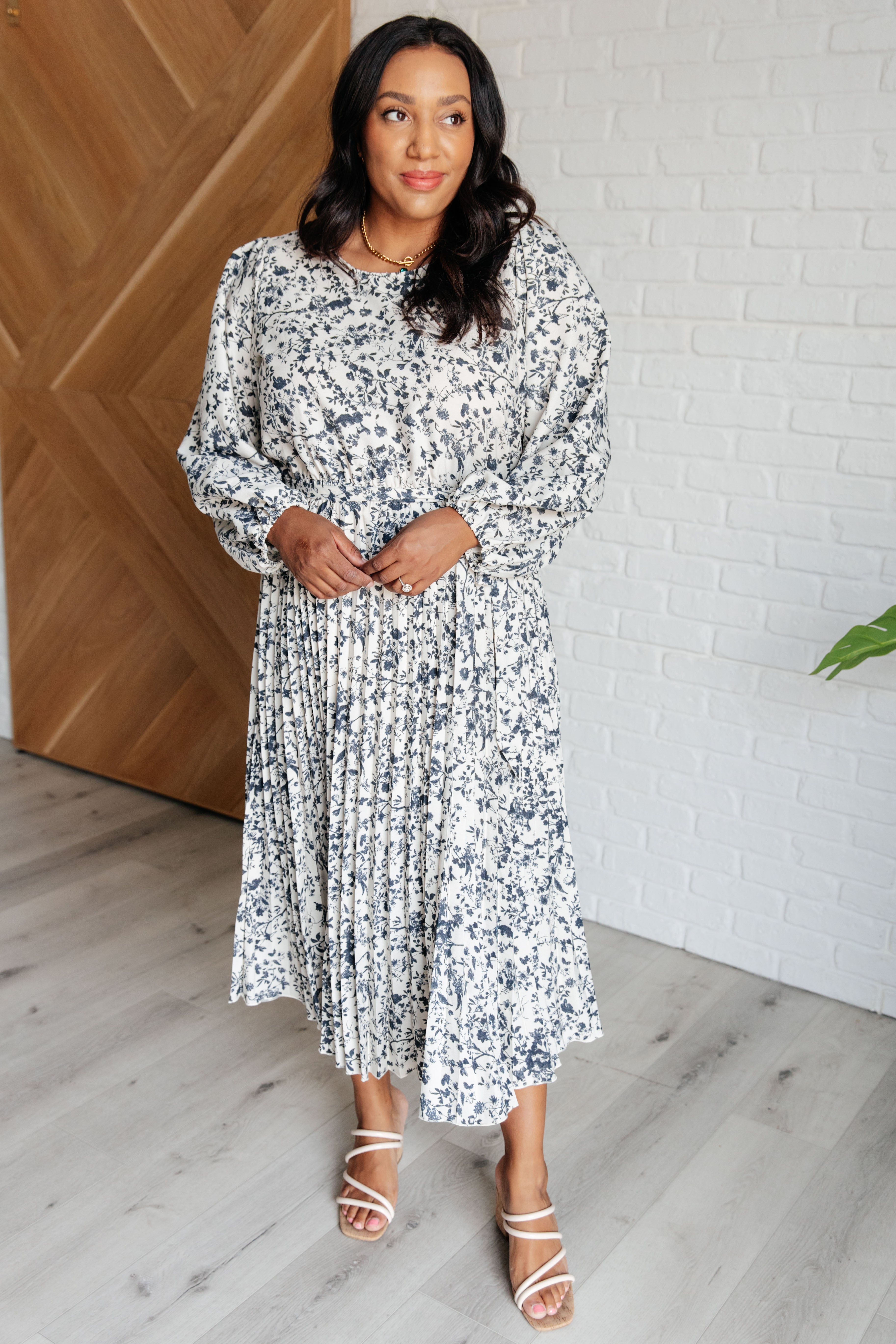 Tea Time Pleated Dress-Dresses-Stay Foxy Boutique, Florissant, Missouri