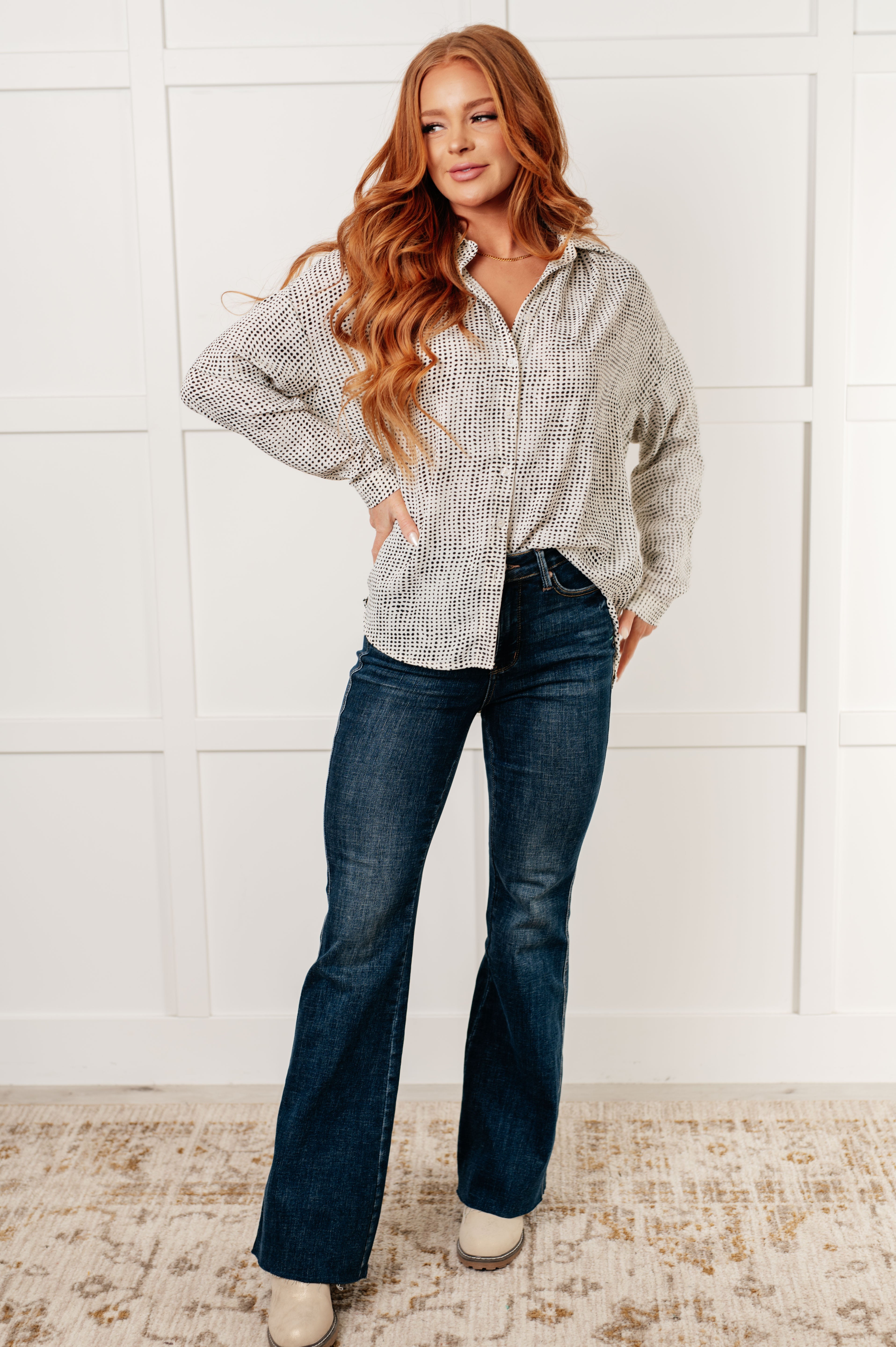 Terms of Endearment Dolman Sleeve Button Up-Tops-Stay Foxy Boutique, Florissant, Missouri