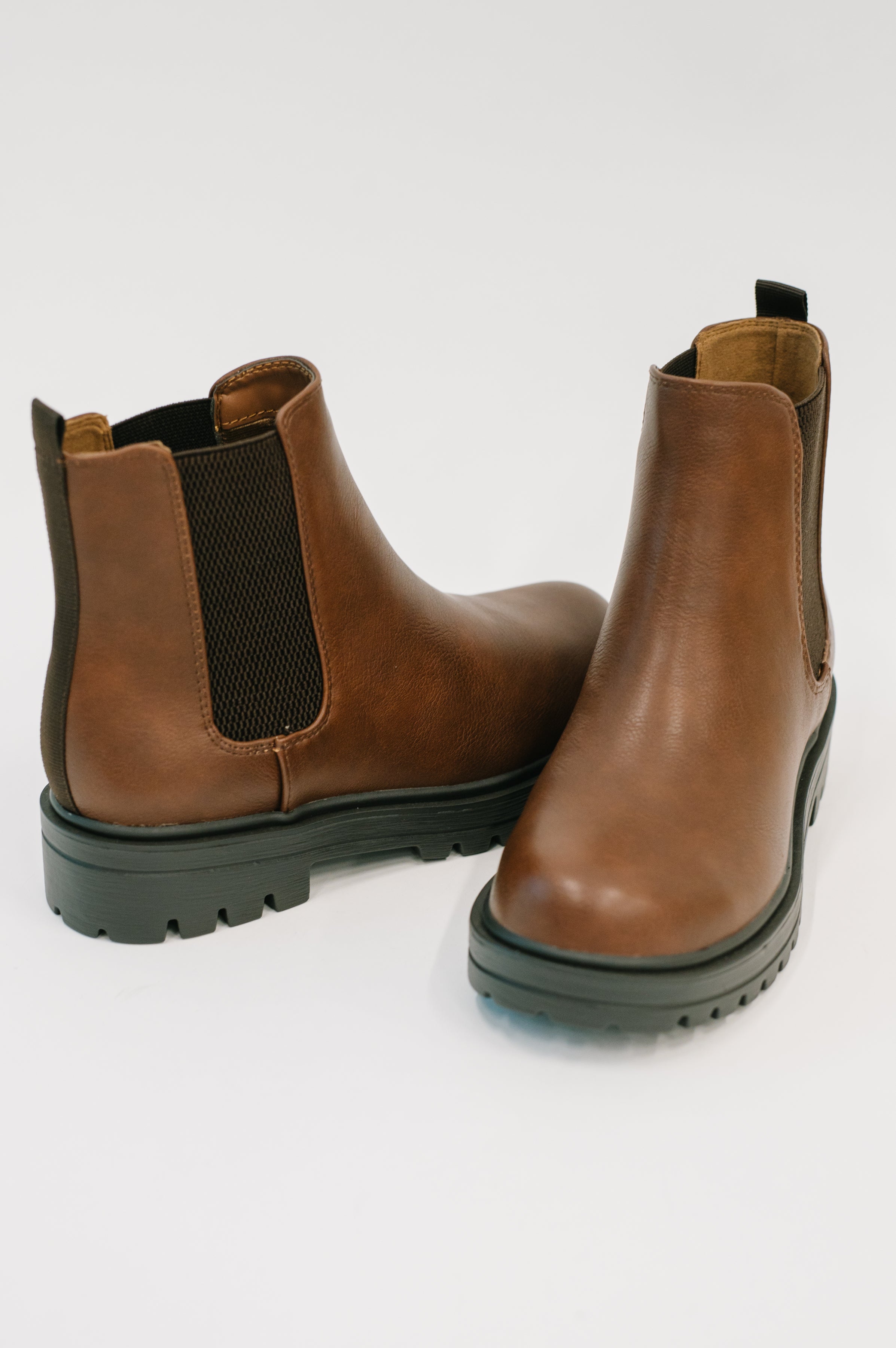That's Just What They'll Do Paden Chelsea Boots in Brown-Womens-Stay Foxy Boutique, Florissant, Missouri