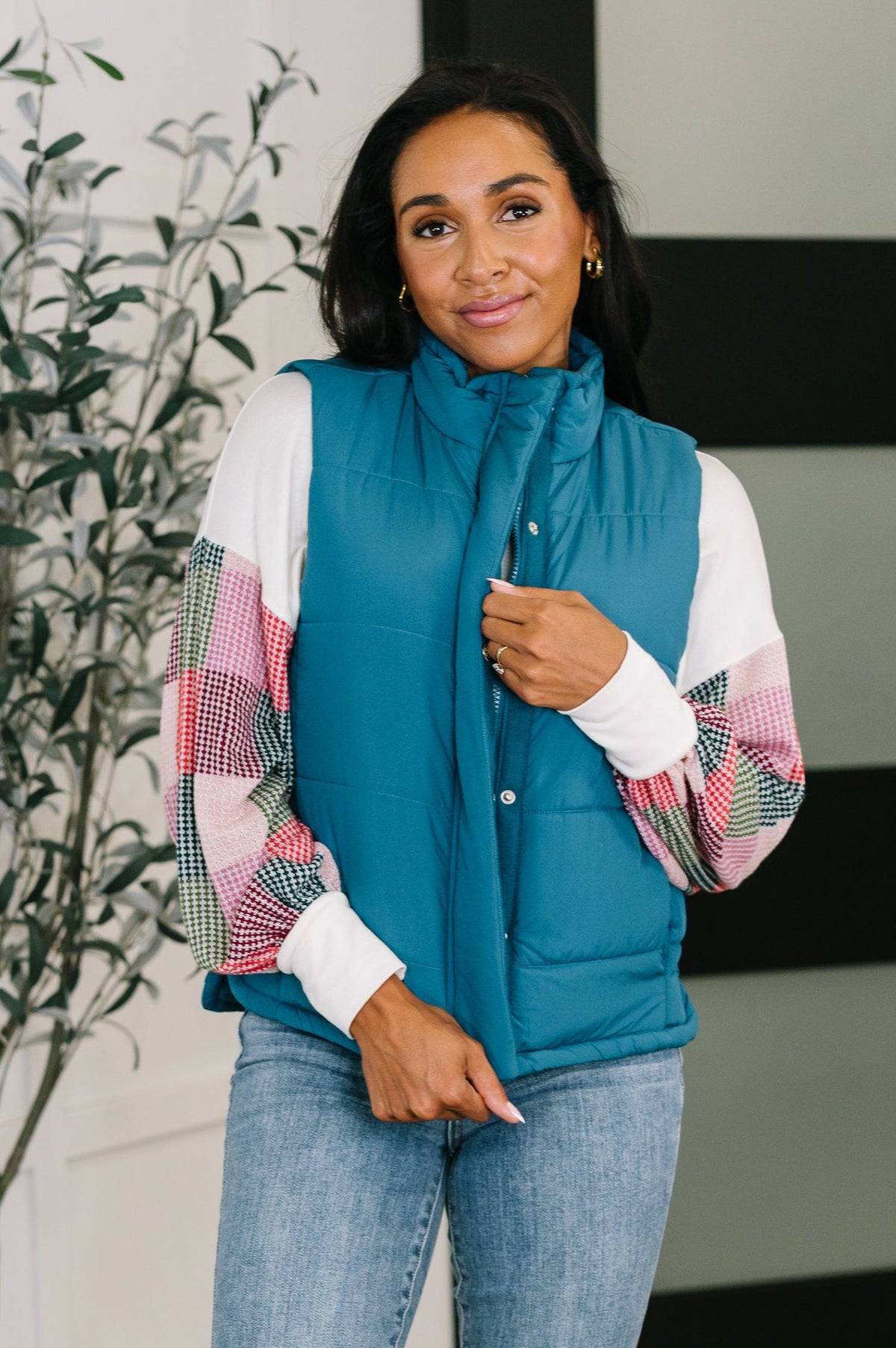 That's What I'm Talkin' About Puffer Vest in Teal-Womens-Stay Foxy Boutique, Florissant, Missouri