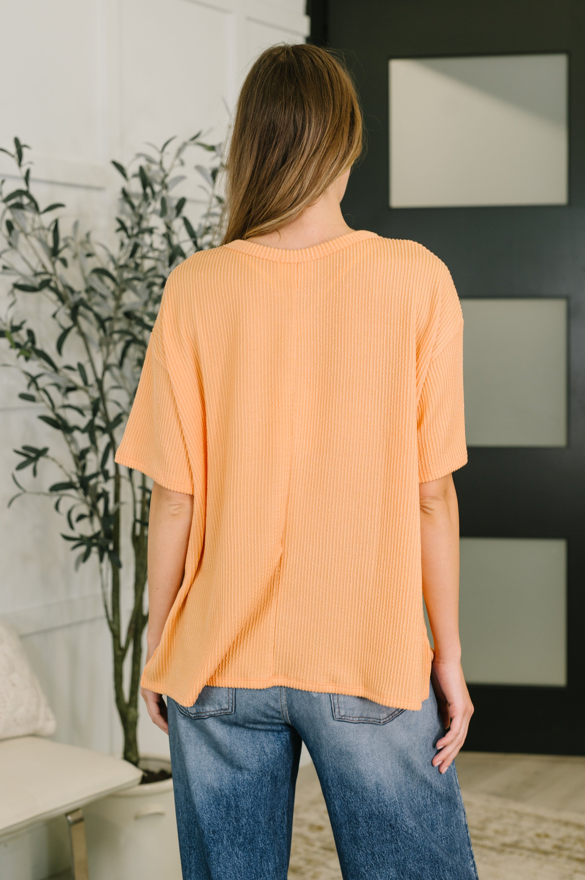 The Go-To Tee in Apricot Bliss-Womens-Stay Foxy Boutique, Florissant, Missouri