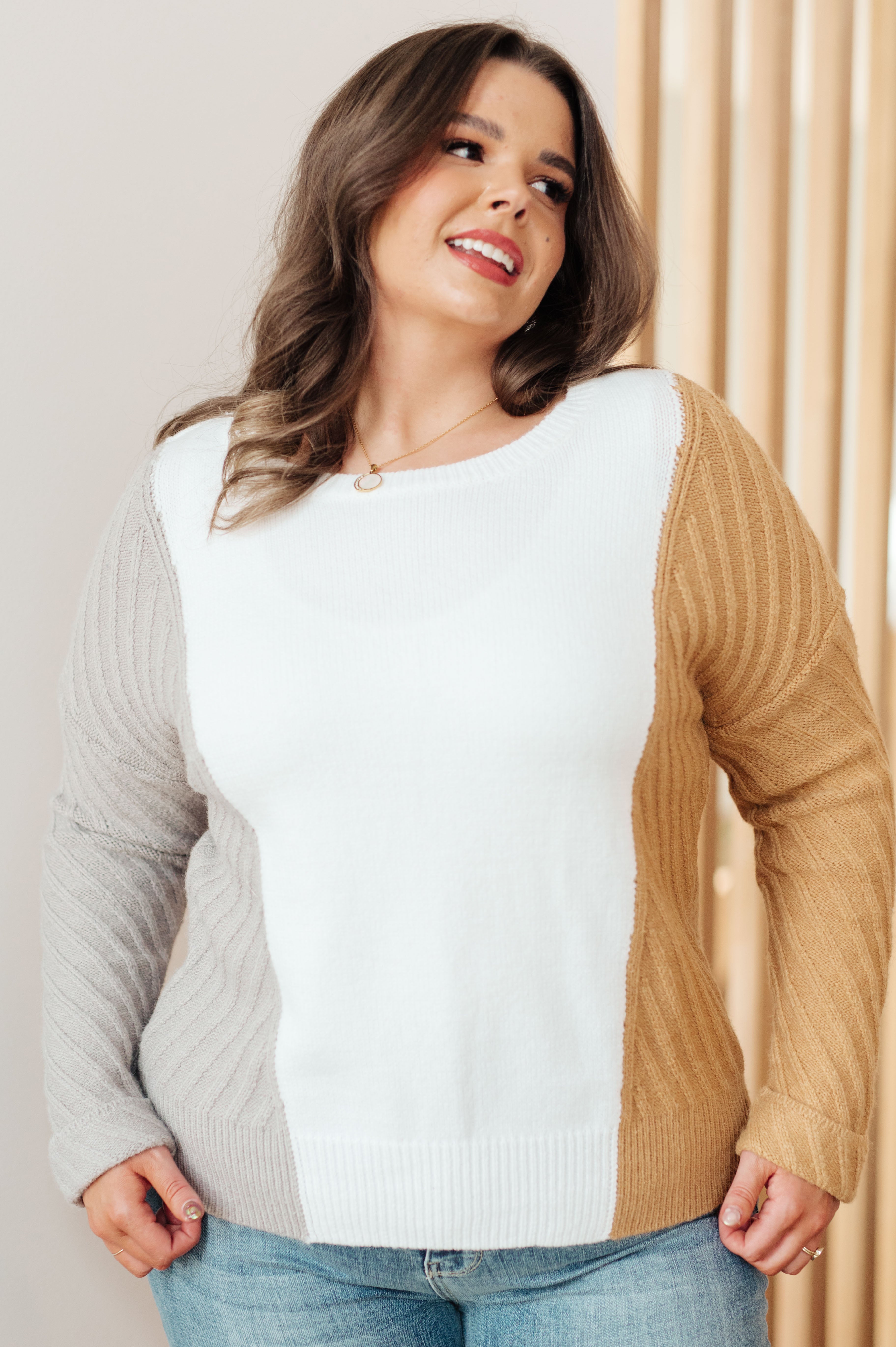 This, That, and the Other Color Block Sweater-Tops-Stay Foxy Boutique, Florissant, Missouri