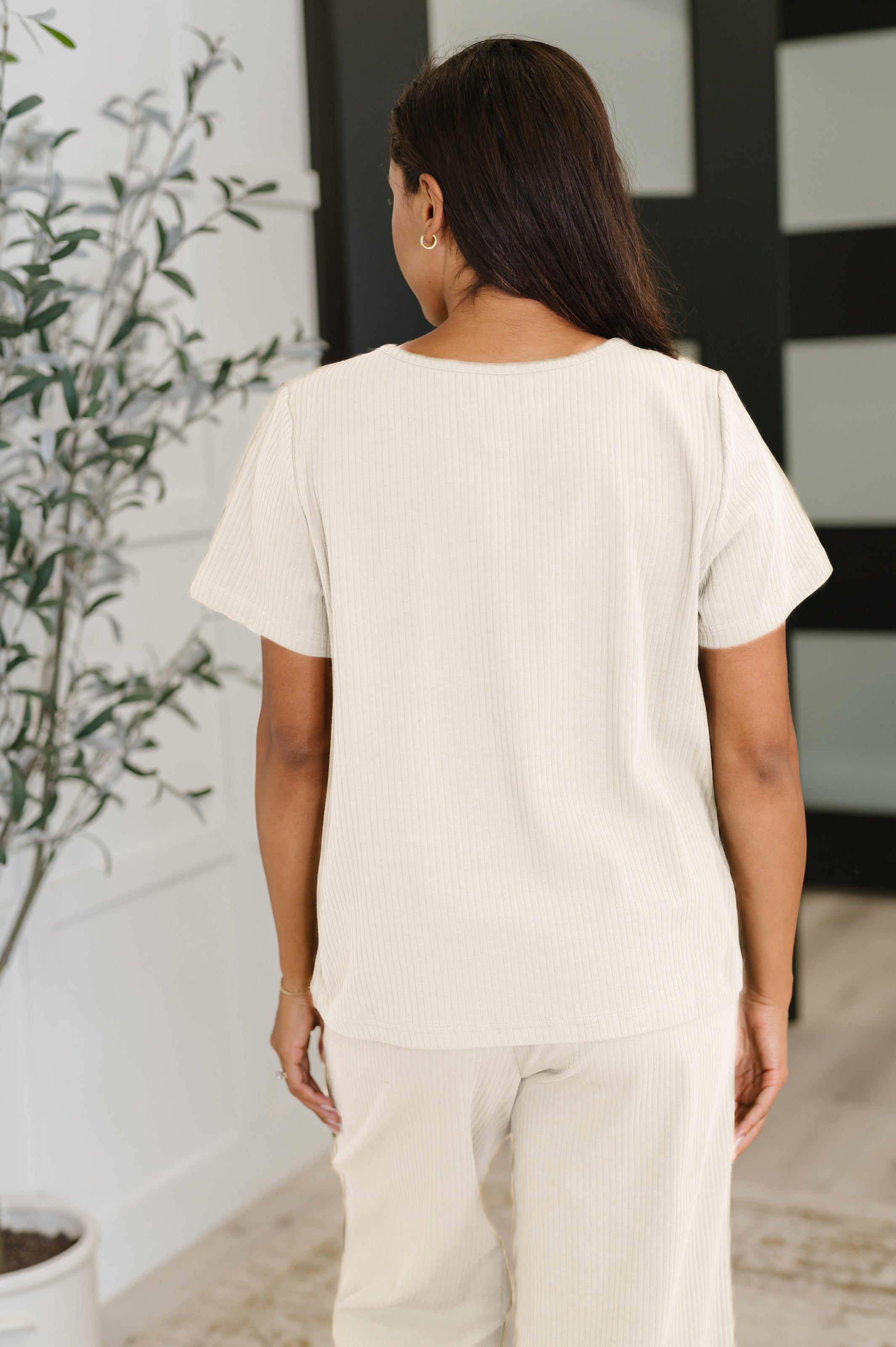 Thyme Boxy Tee in Cream-Womens-Stay Foxy Boutique, Florissant, Missouri