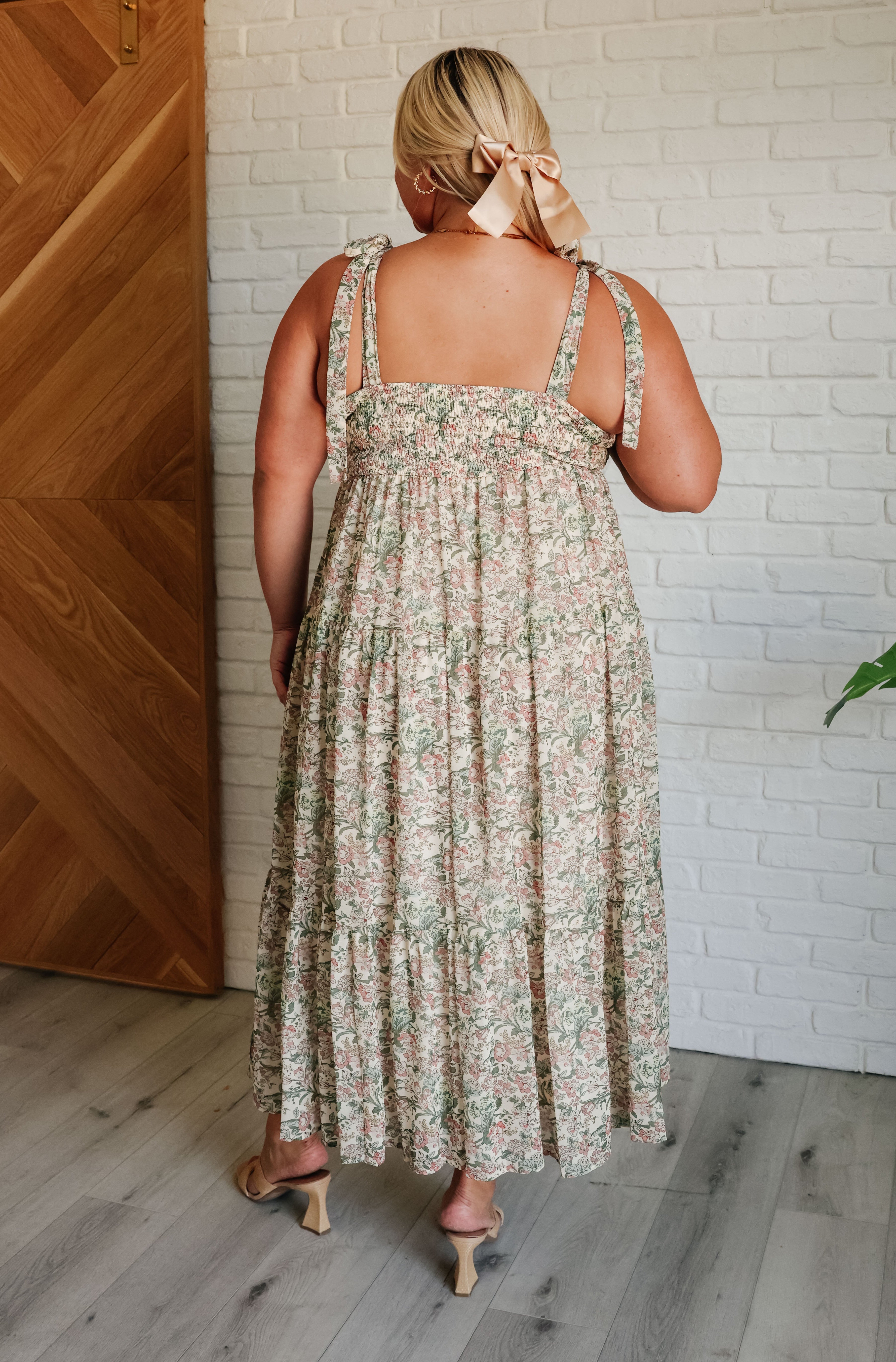 Tiptoe Through the Tulips Square Neck Tiered Dress-Dresses-Stay Foxy Boutique, Florissant, Missouri