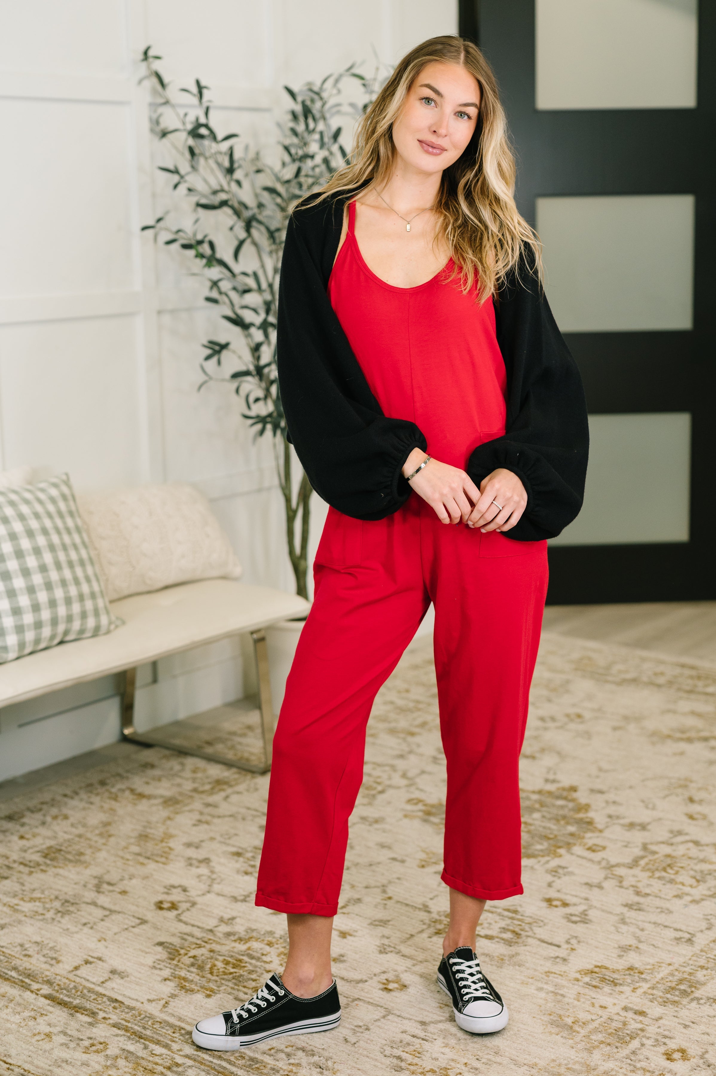 Totally Me Spaghetti Strap Jumpsuit Ruby-Womens-Stay Foxy Boutique, Florissant, Missouri