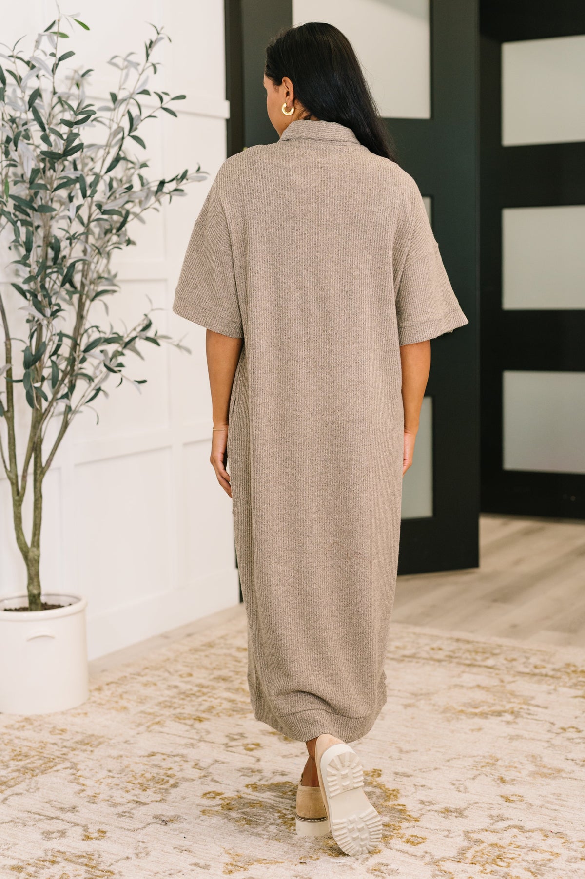 Travel Envy Ribbed Knit Dress in Light Coco-Womens-Stay Foxy Boutique, Florissant, Missouri