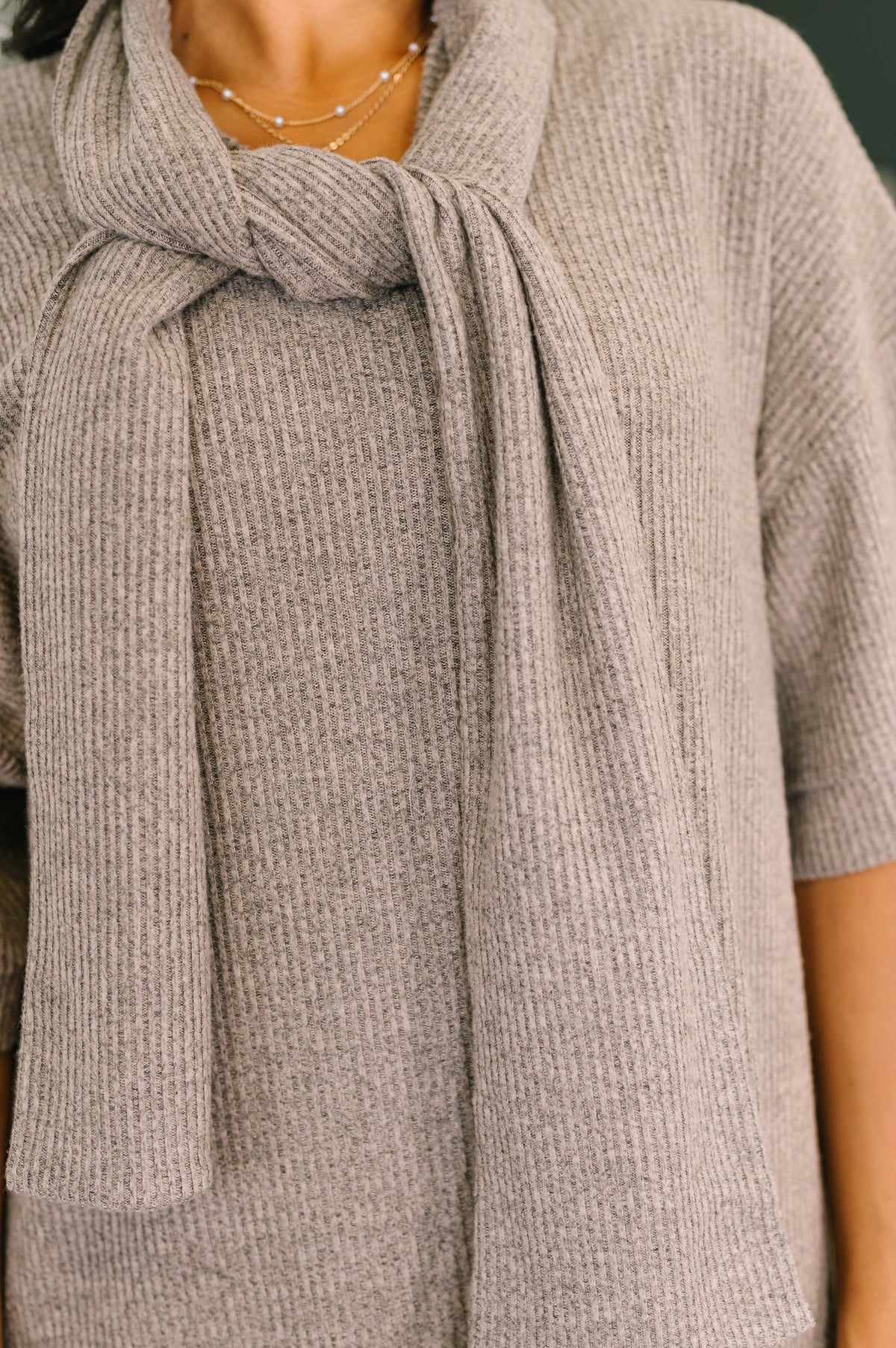 Travel Envy Ribbed Knit Dress in Light Coco-Womens-Stay Foxy Boutique, Florissant, Missouri