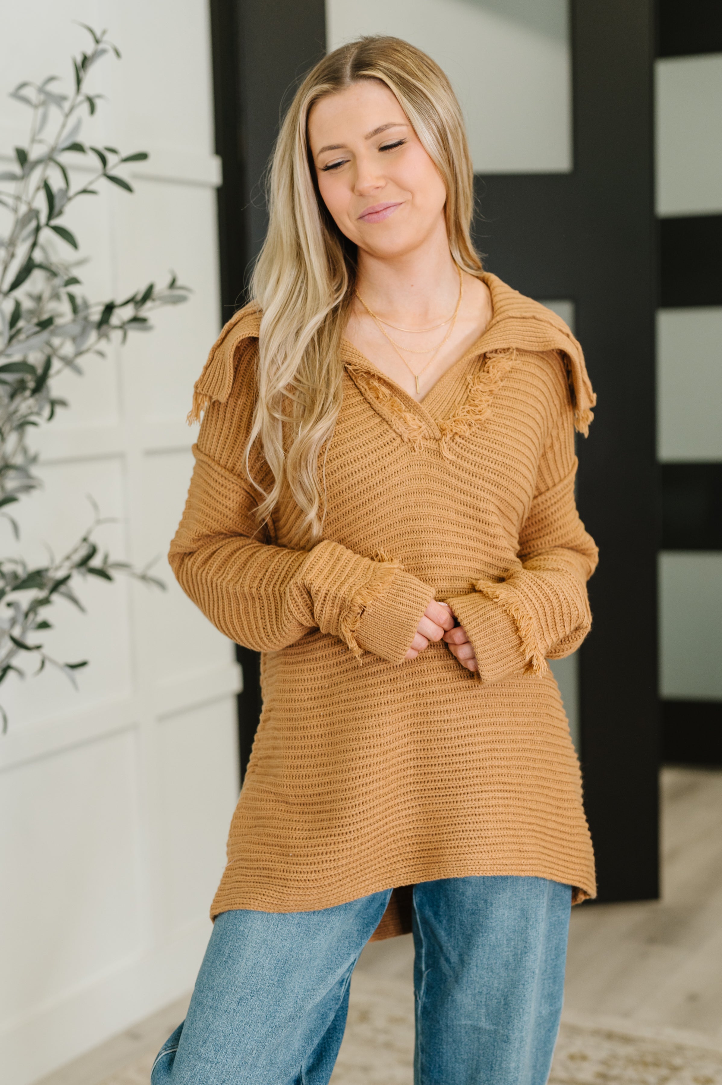 Travel Far & Wide Sweater in Taupe-Womens-Stay Foxy Boutique, Florissant, Missouri