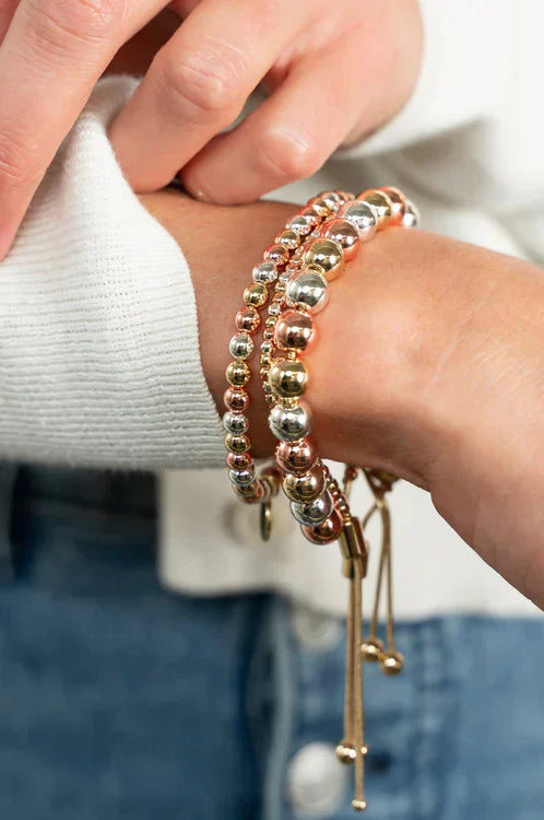 PREORDER: Tri Tone Adjustable Bracelets-Womens-Stay Foxy Boutique, Florissant, Missouri