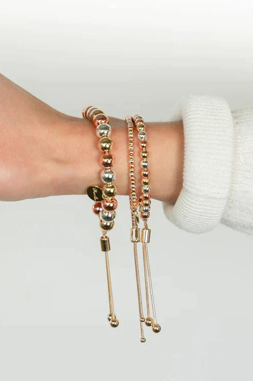 PREORDER: Tri Tone Adjustable Bracelets-Womens-Stay Foxy Boutique, Florissant, Missouri
