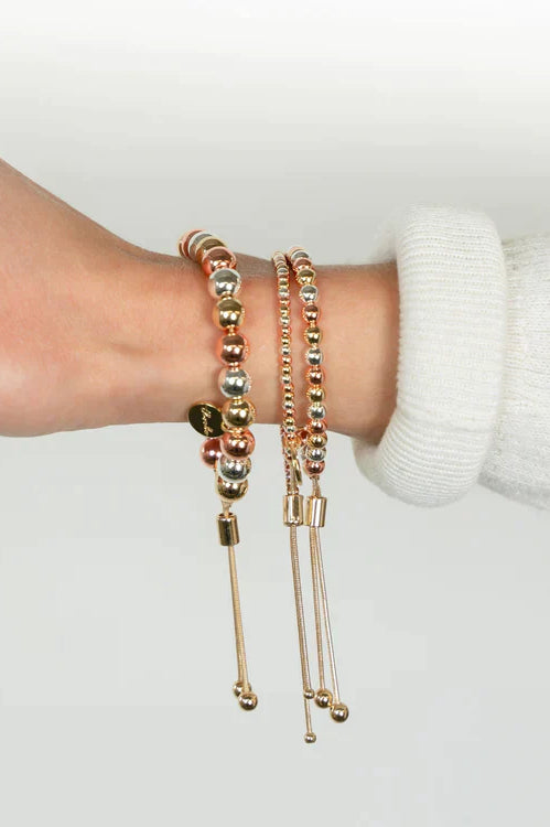 PREORDER: Tri Tone Adjustable Bracelets-Womens-Stay Foxy Boutique, Florissant, Missouri