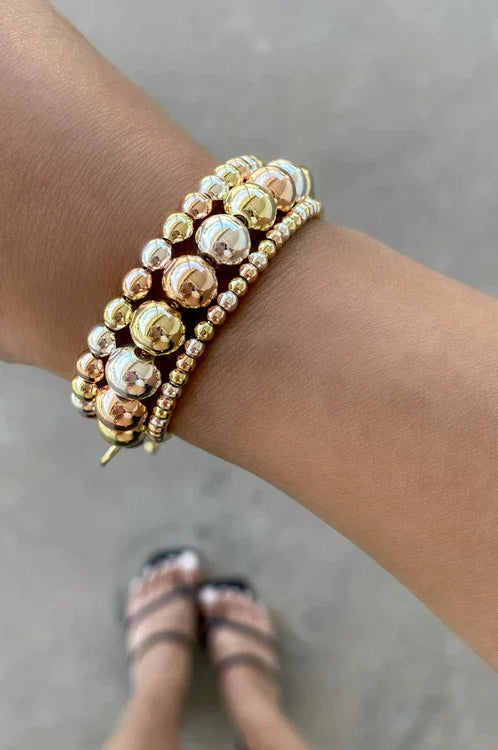 PREORDER: Tri Tone Adjustable Bracelets-Womens-Stay Foxy Boutique, Florissant, Missouri