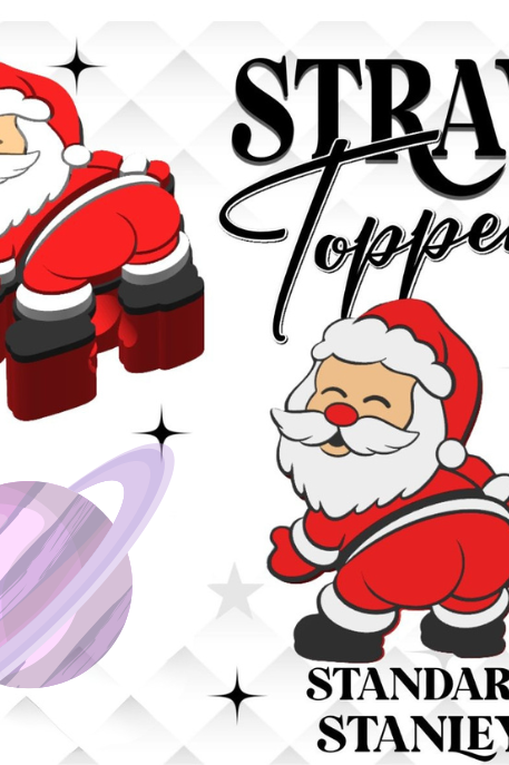 BOOTY SANTA- 3D PRINTED STRAW CHARM-Stay Foxy Boutique, Florissant, Missouri